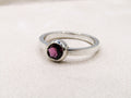 Round Rhodolite Stacker Ring