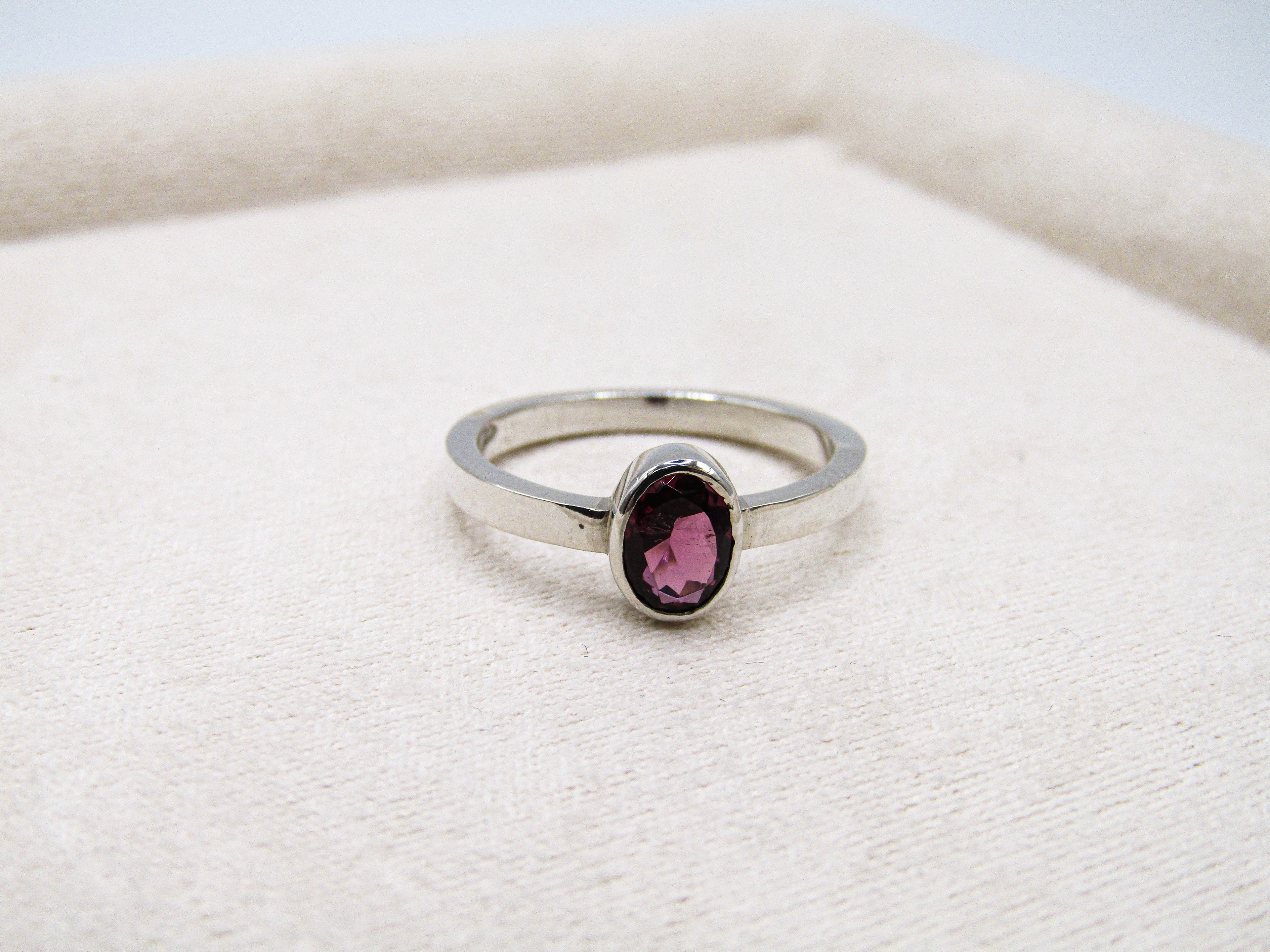 Oval Rhodolite Stacking Ring