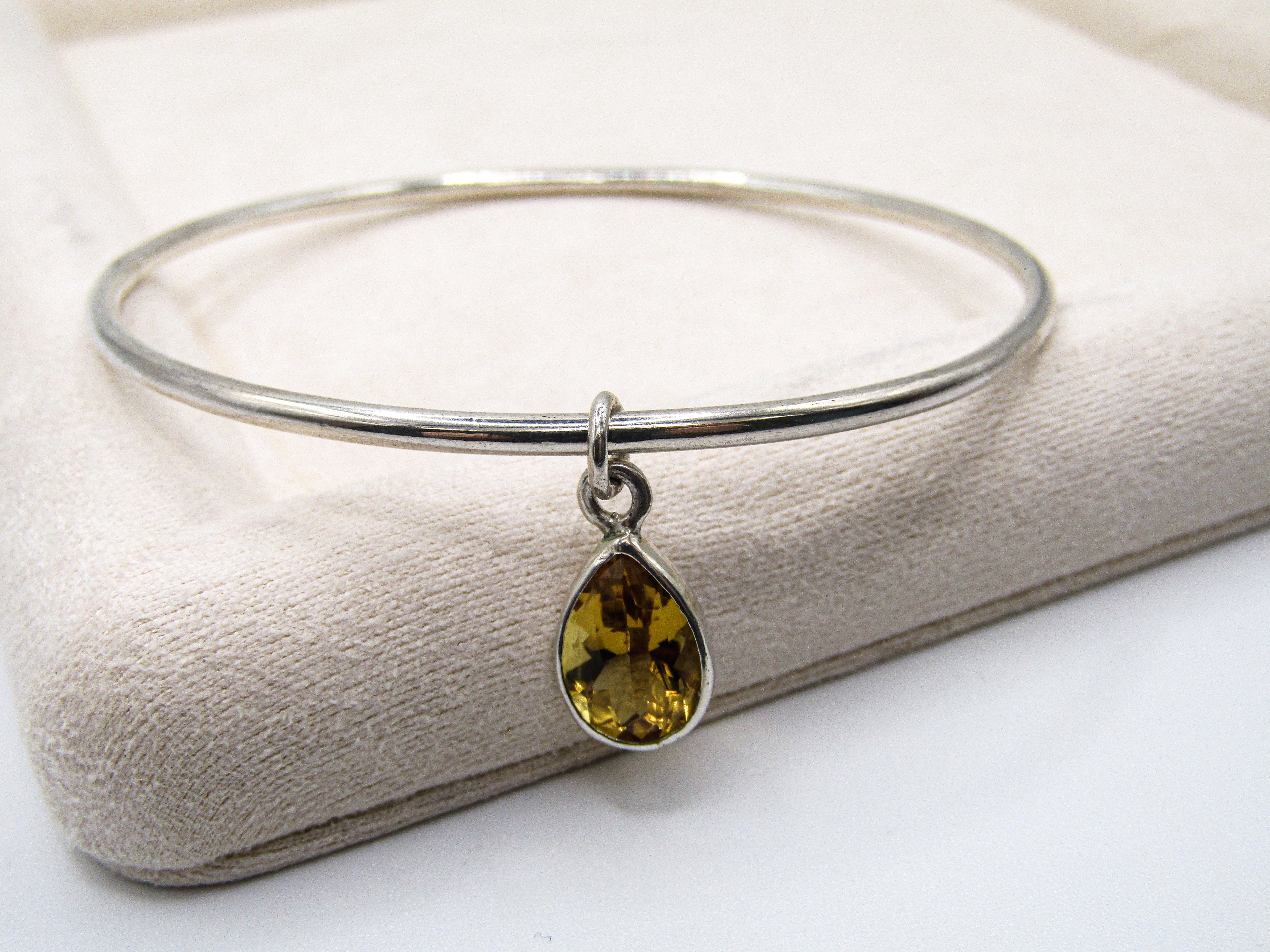 Citrine Charm Bangle