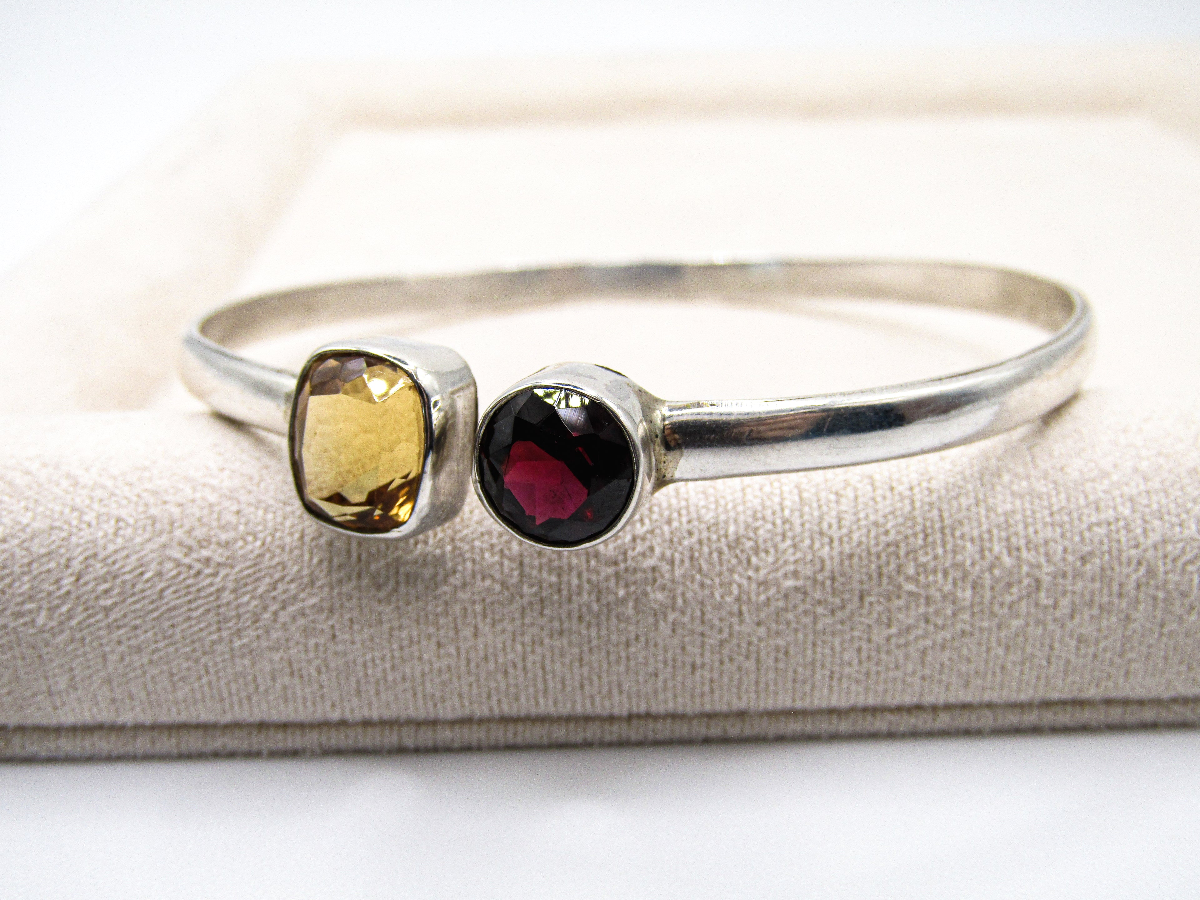 Citrine and Garnet Cuff