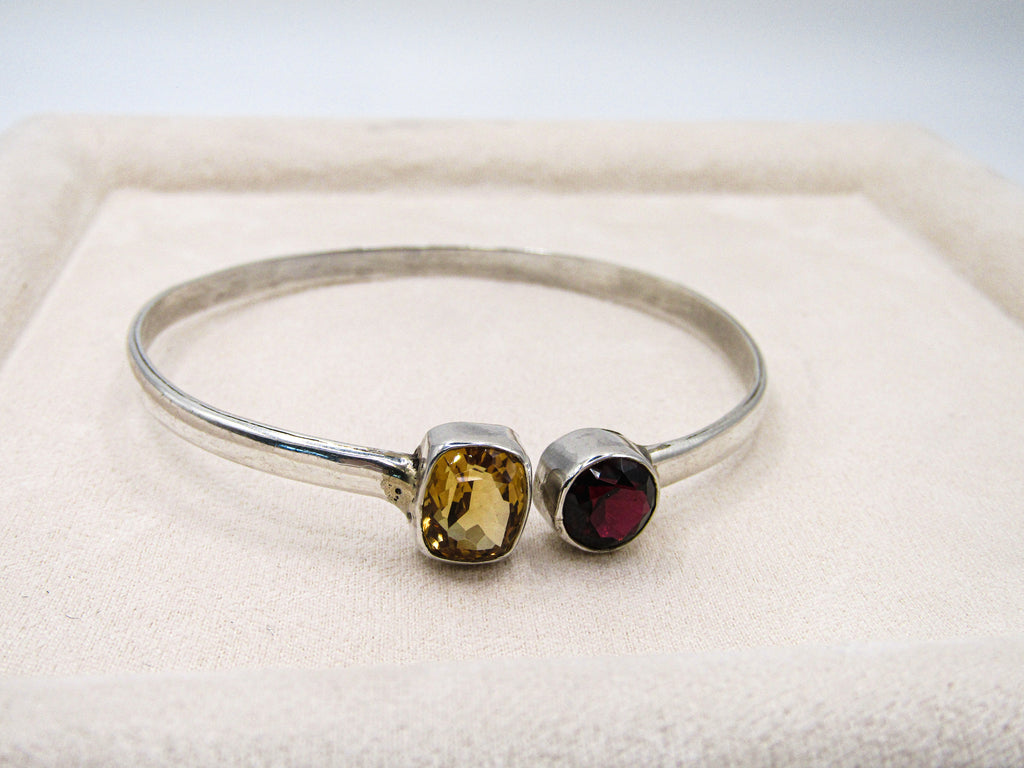 Citrine and Garnet Cuff