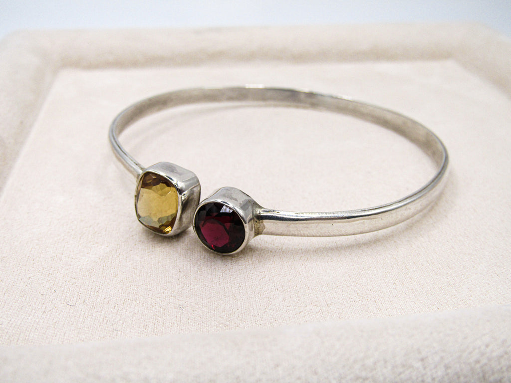 Citrine and Garnet Cuff