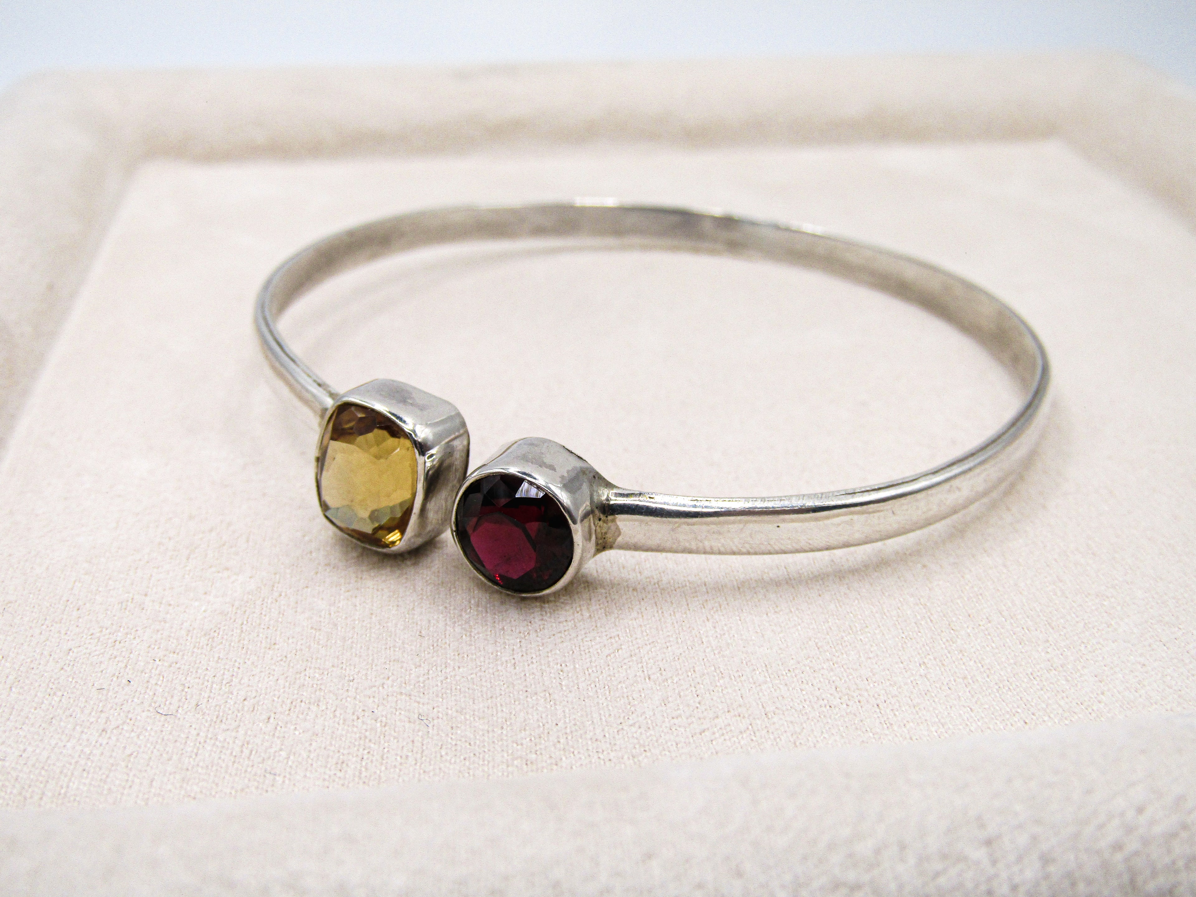 Citrine and Garnet Cuff