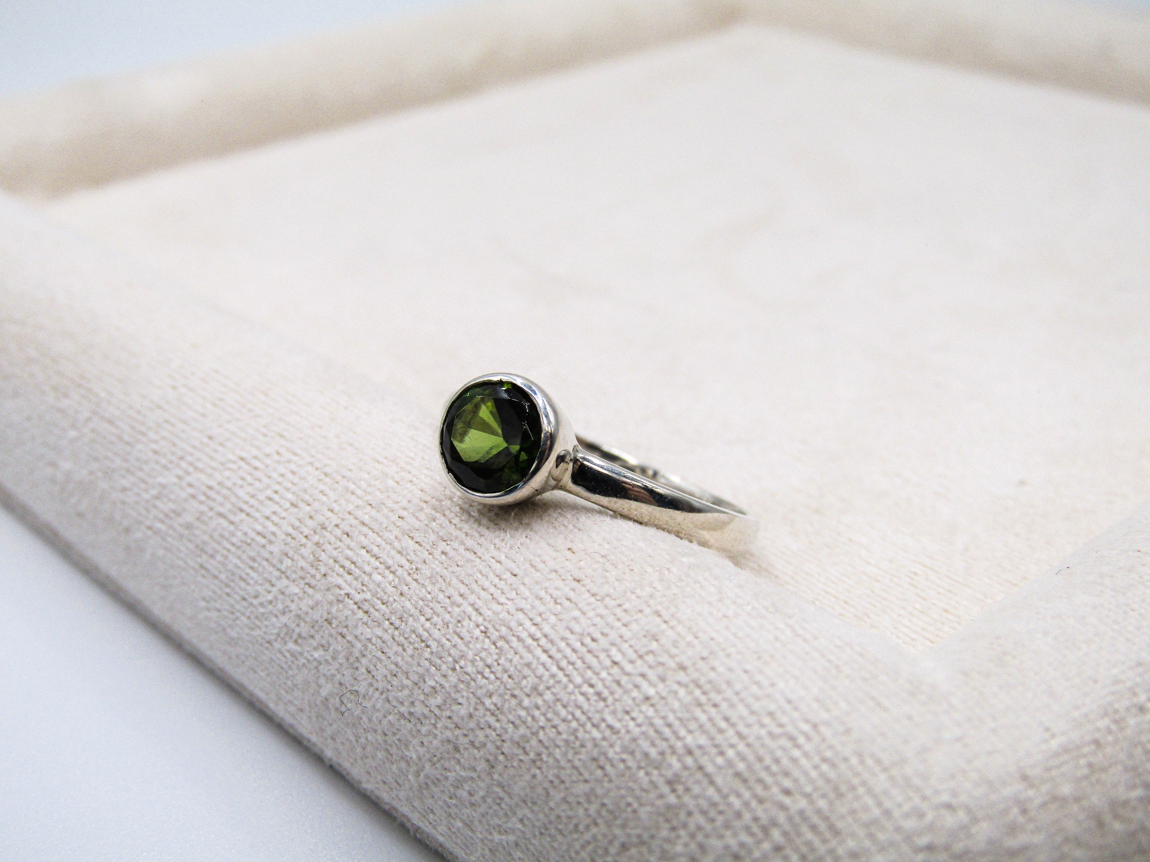 Green Tourmaline Stacking Ring