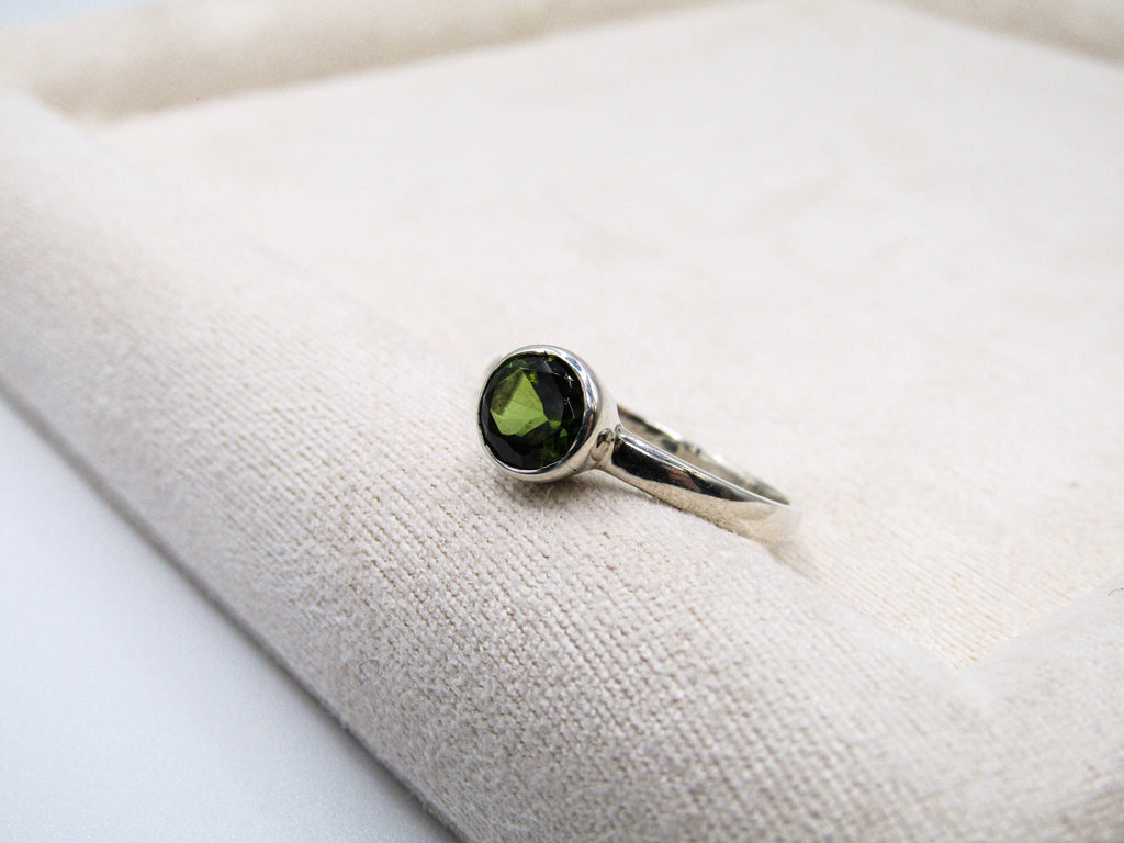 Green Tourmaline Stacking Ring