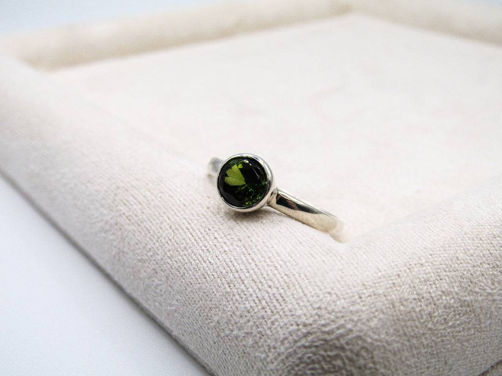 Green Tourmaline Stacking Ring