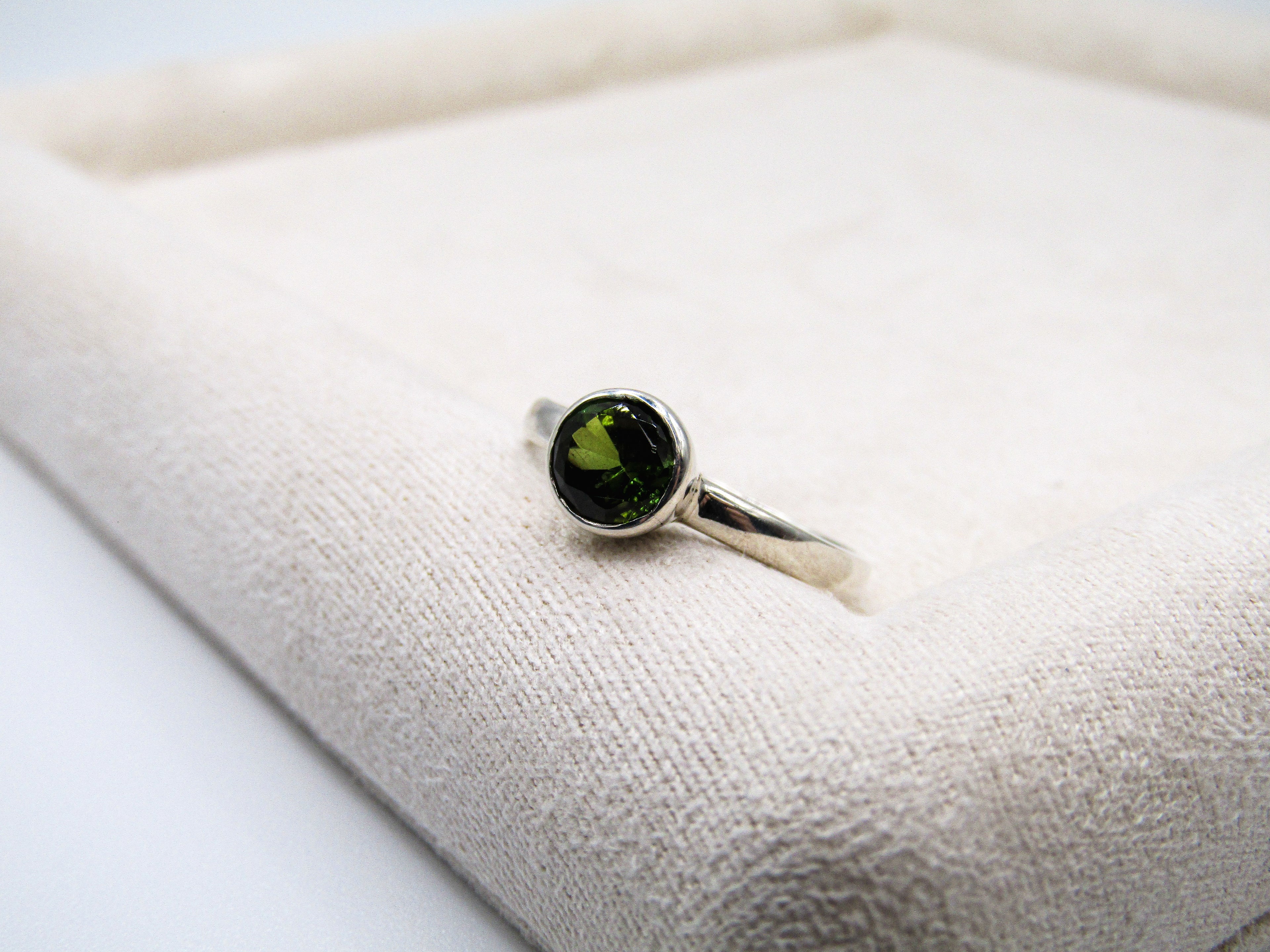 Green Tourmaline Stacking Ring