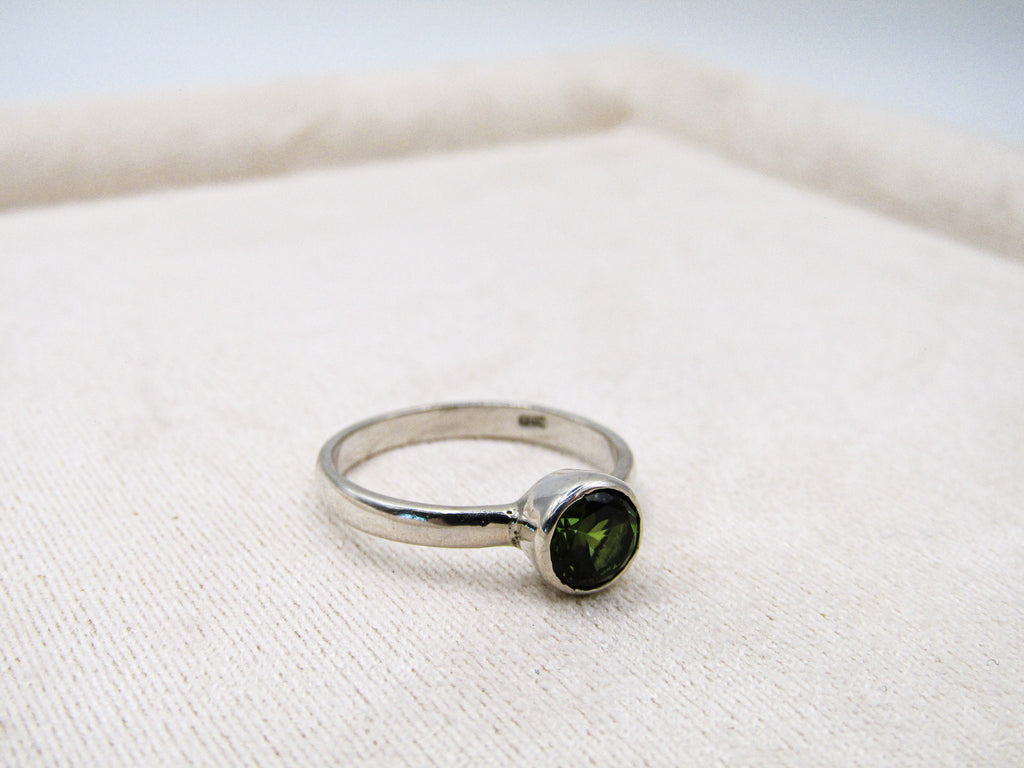 Green Tourmaline Stacking Ring