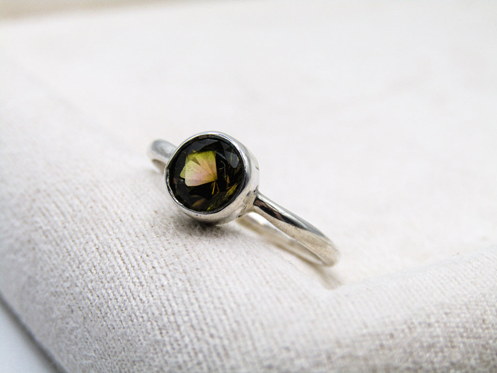 Green Tourmaline Stacking Ring