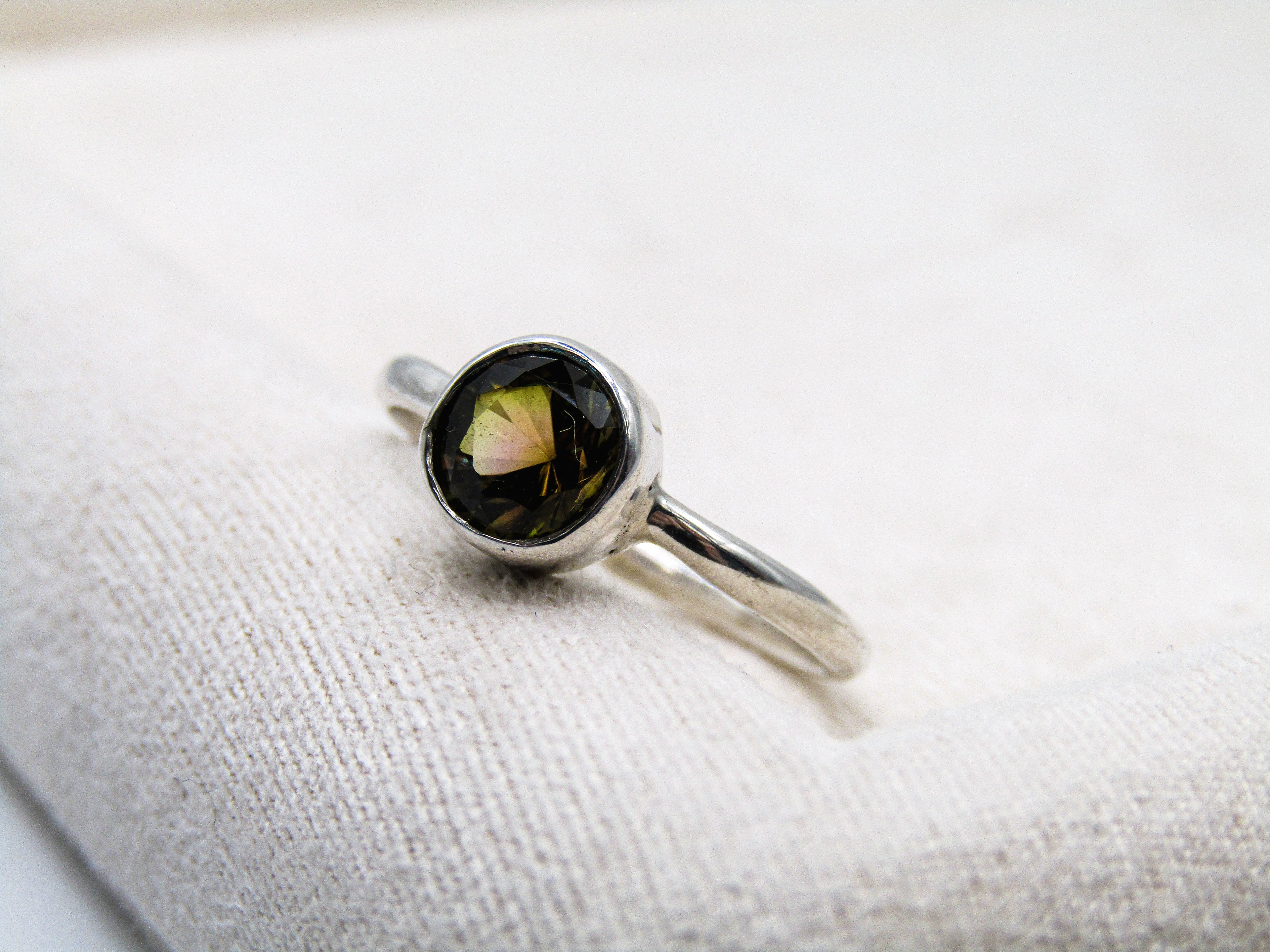 Green Tourmaline Stacking Ring