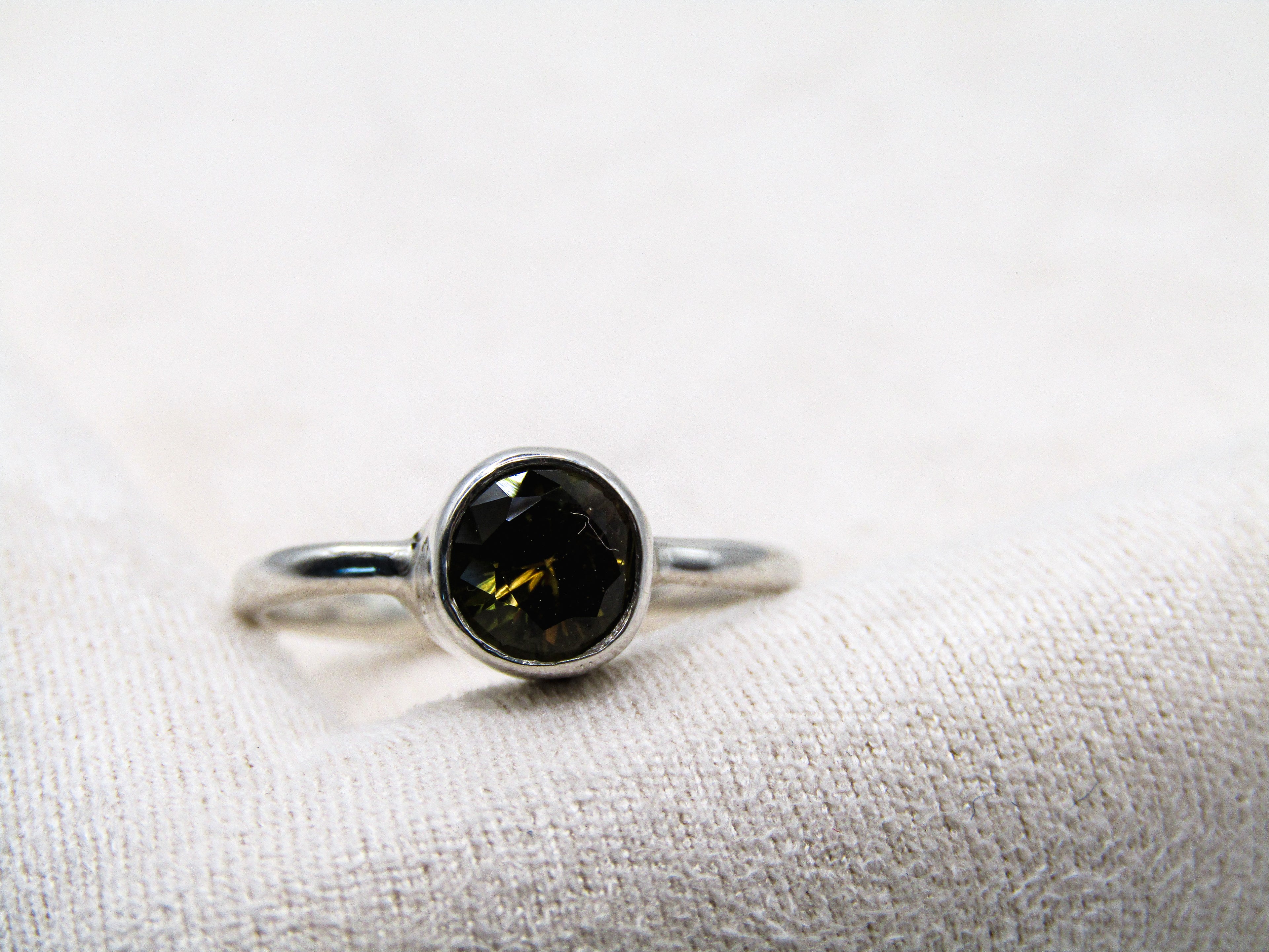 Green Tourmaline Stacking Ring