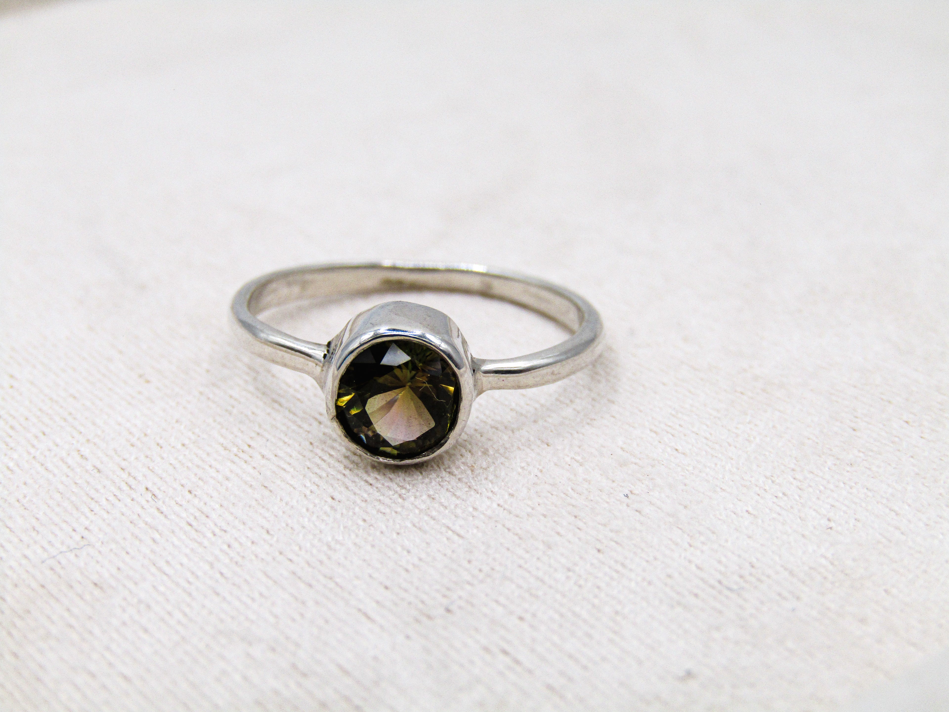 Green Tourmaline Stacking Ring