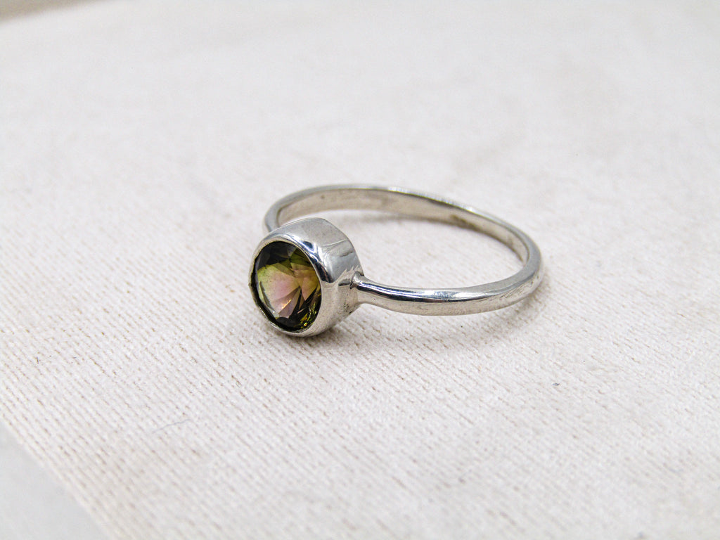 Green Tourmaline Stacking Ring