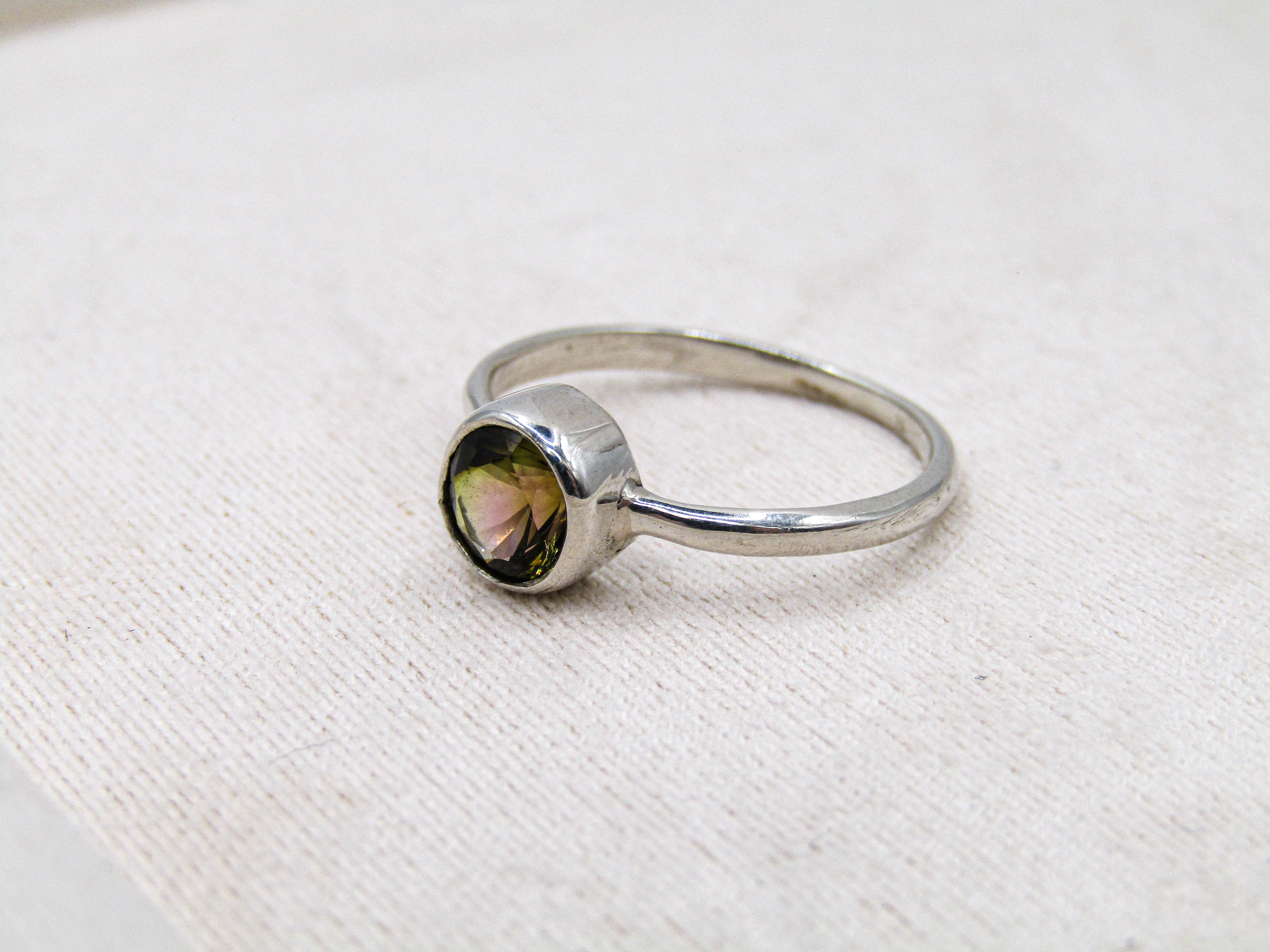 Green Tourmaline Stacking Ring