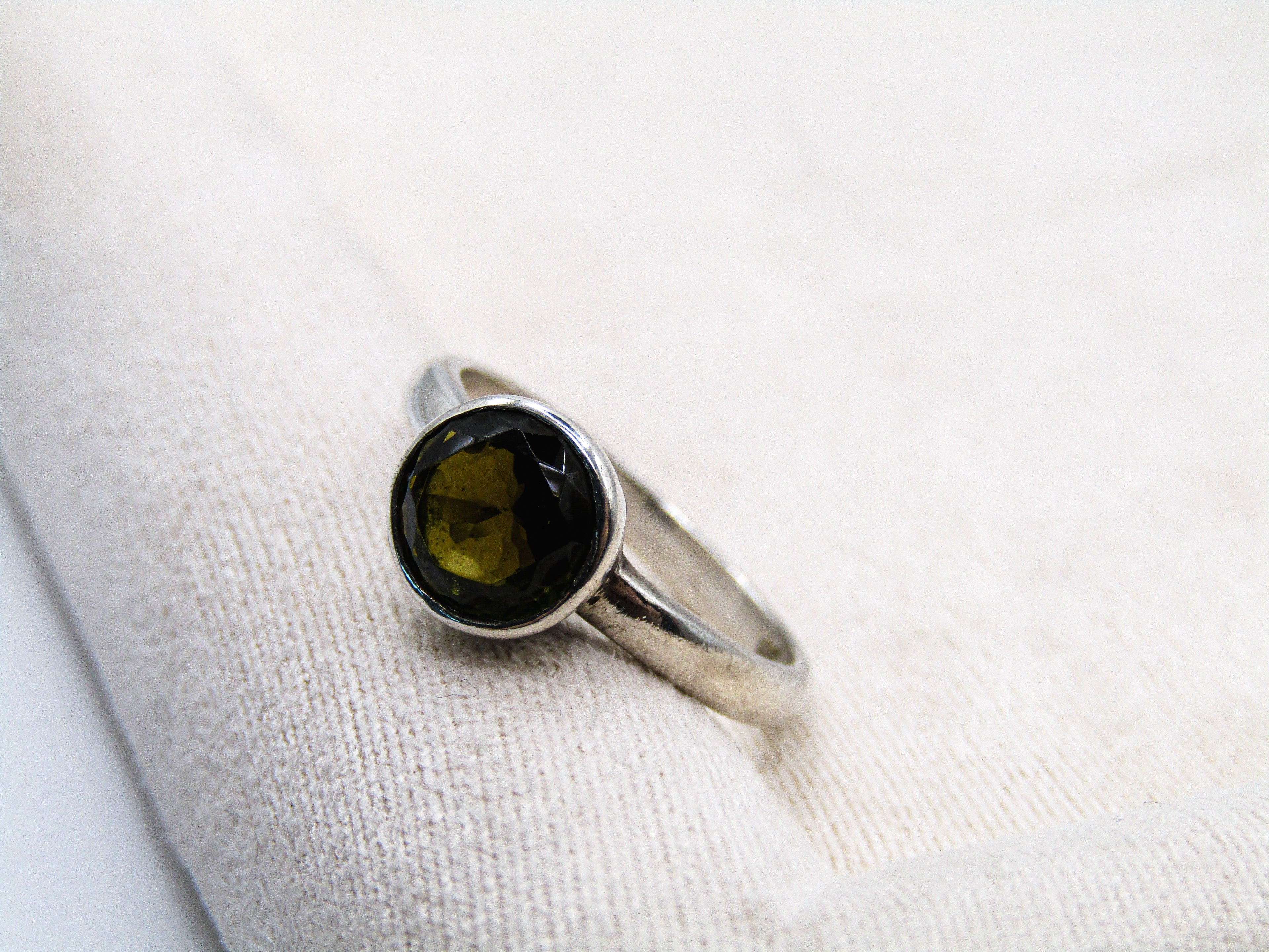 Green Tourmaline Stacking Ring