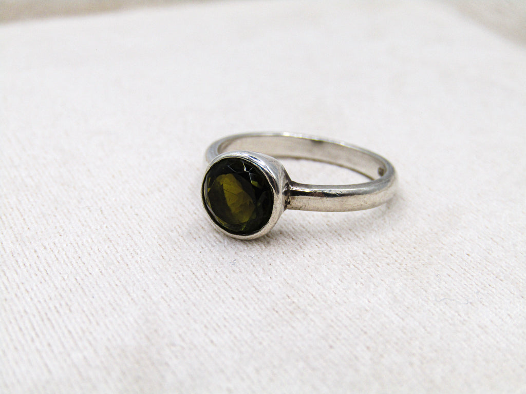 Green Tourmaline Stacking Ring