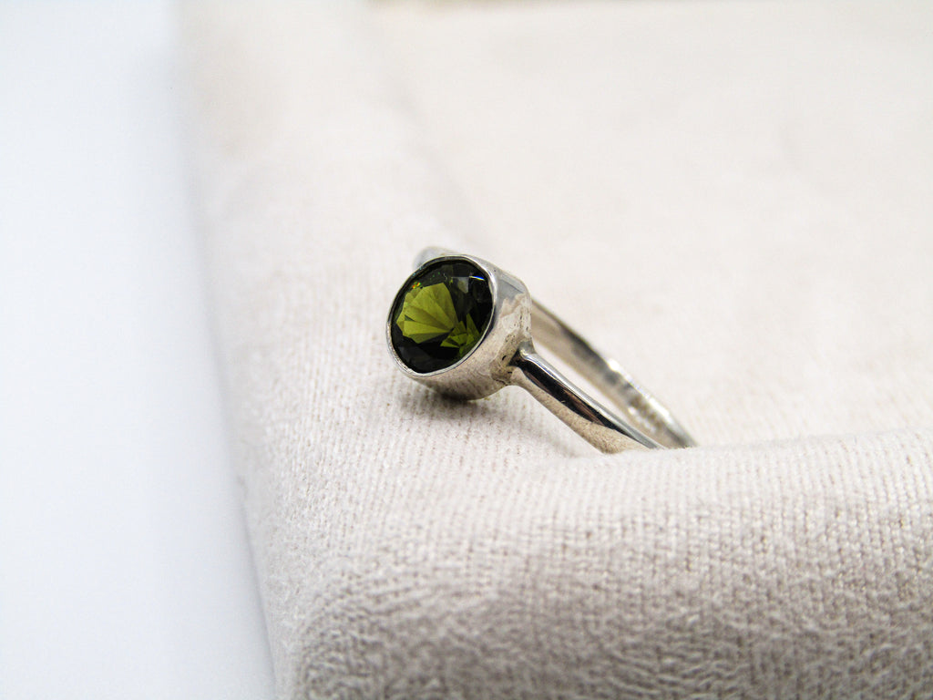 Green Tourmaline Stacking Ring