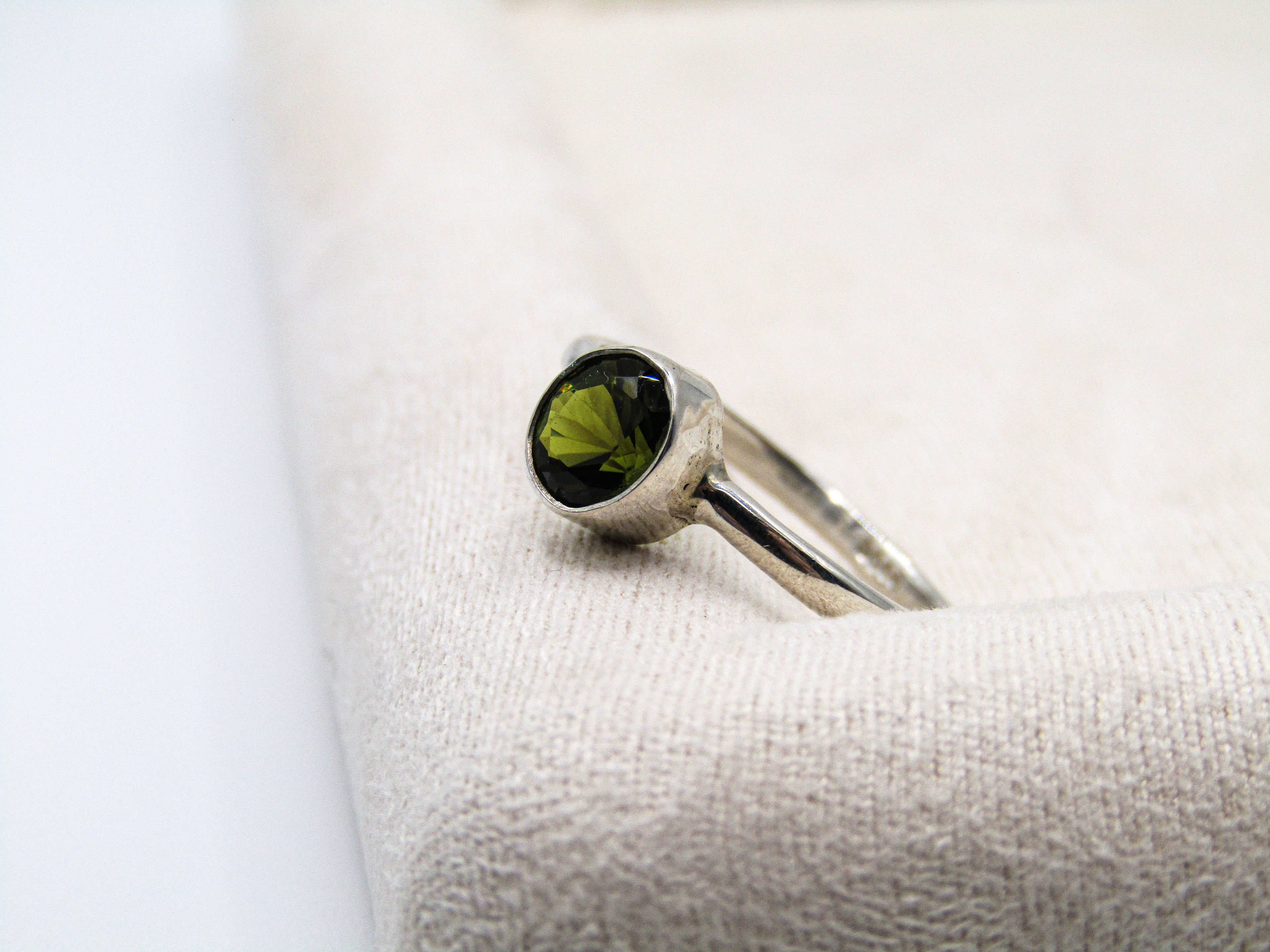 Green Tourmaline Stacking Ring