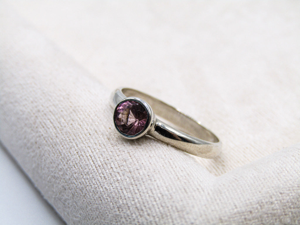 Pink Tourmaline Stacking Ring