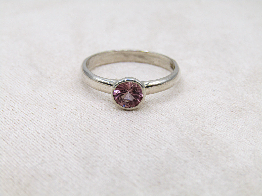 Pink Tourmaline Stacking Ring