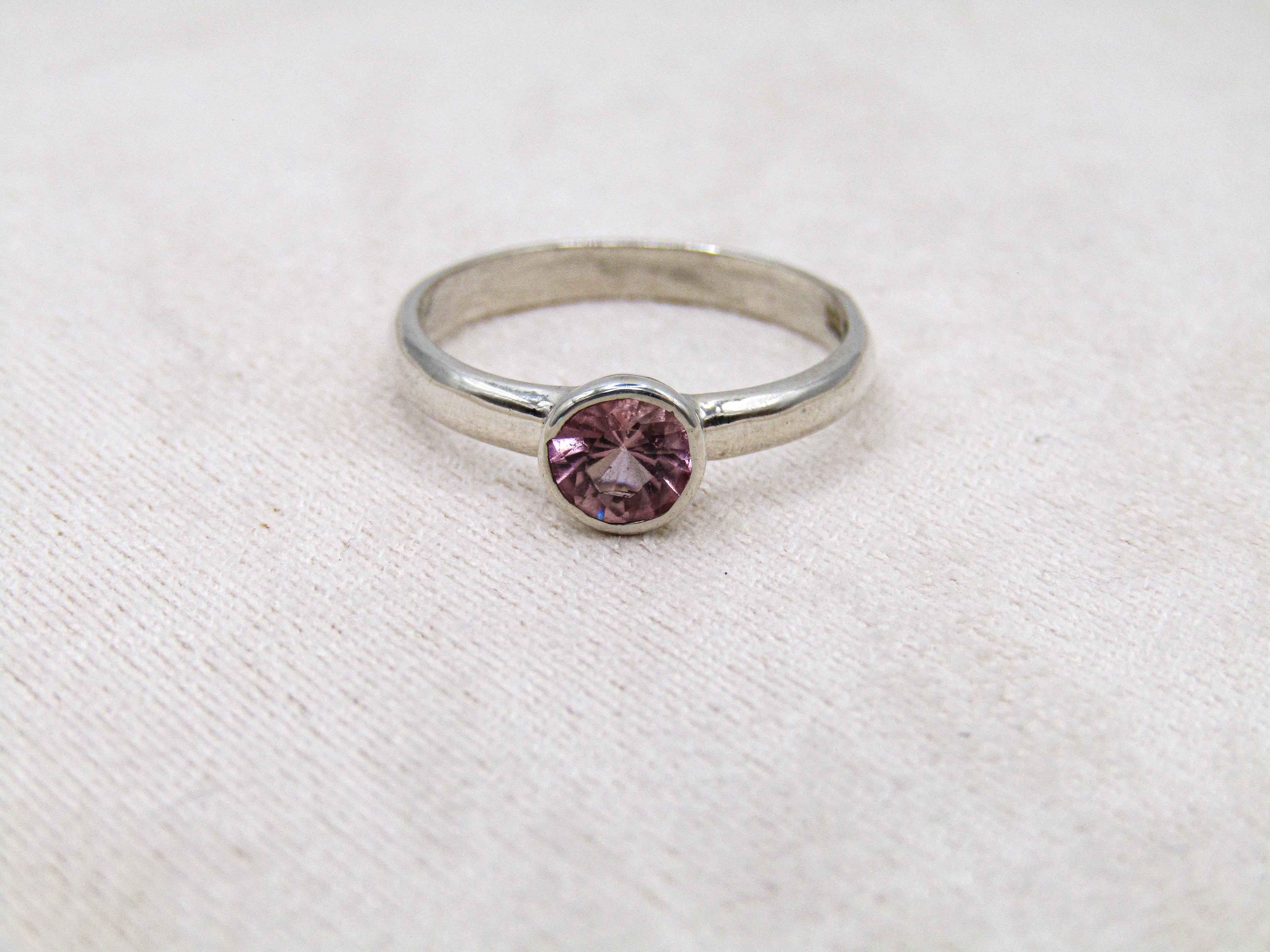 Pink Tourmaline Stacking Ring