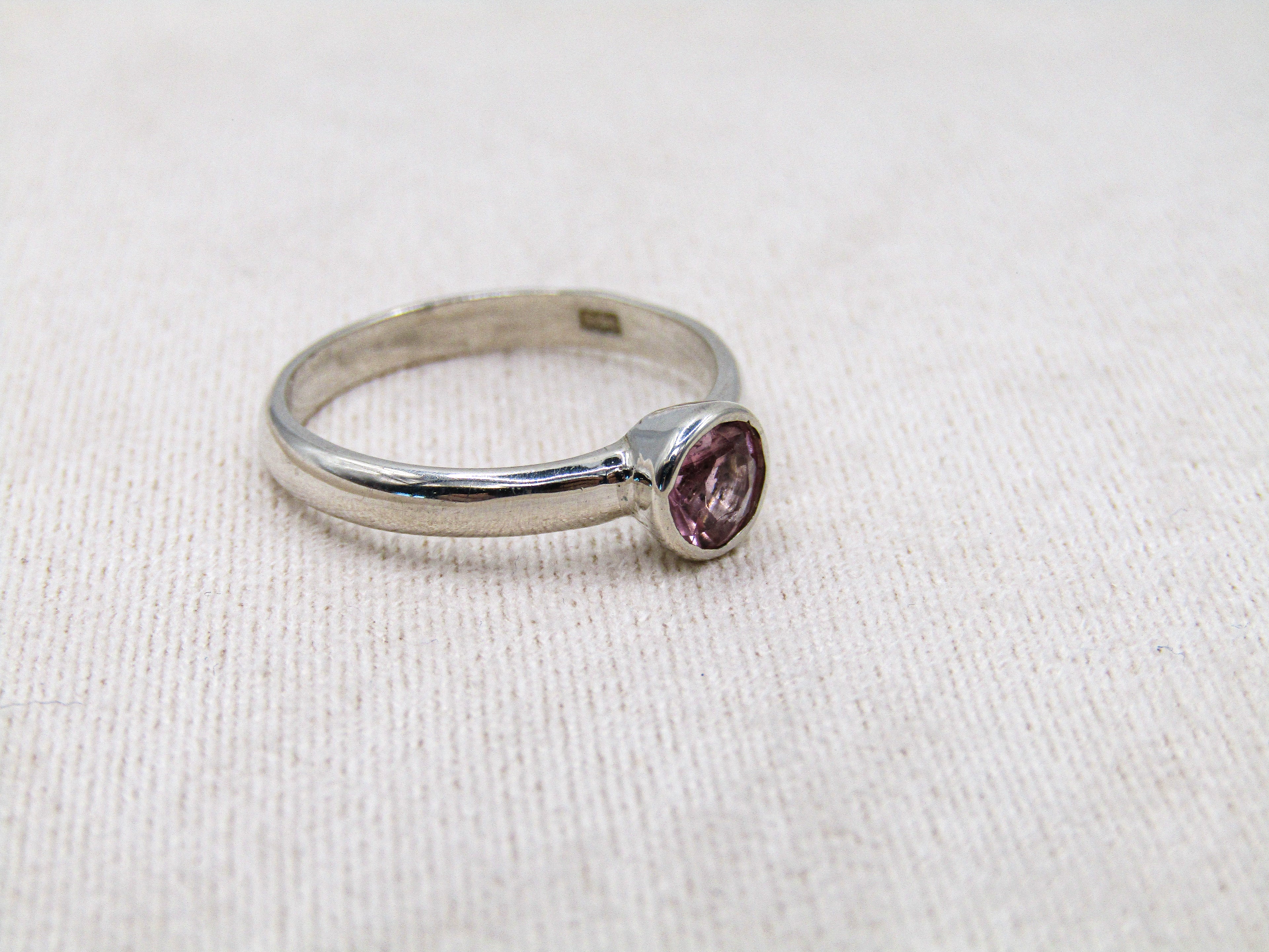 Pink Tourmaline Stacking Ring