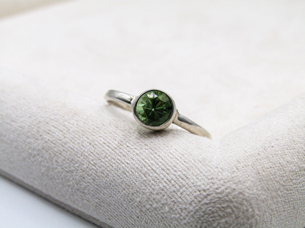 Green Tourmaline Stacking Ring
