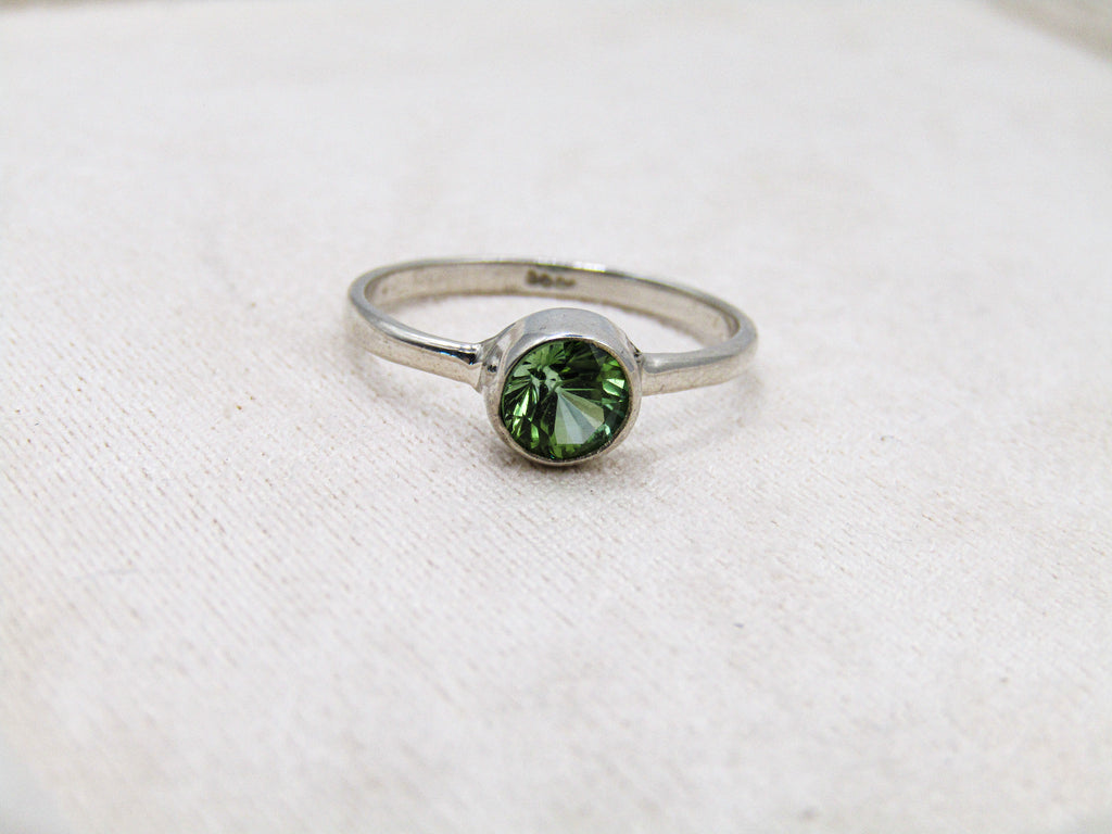 Green Tourmaline Stacking Ring