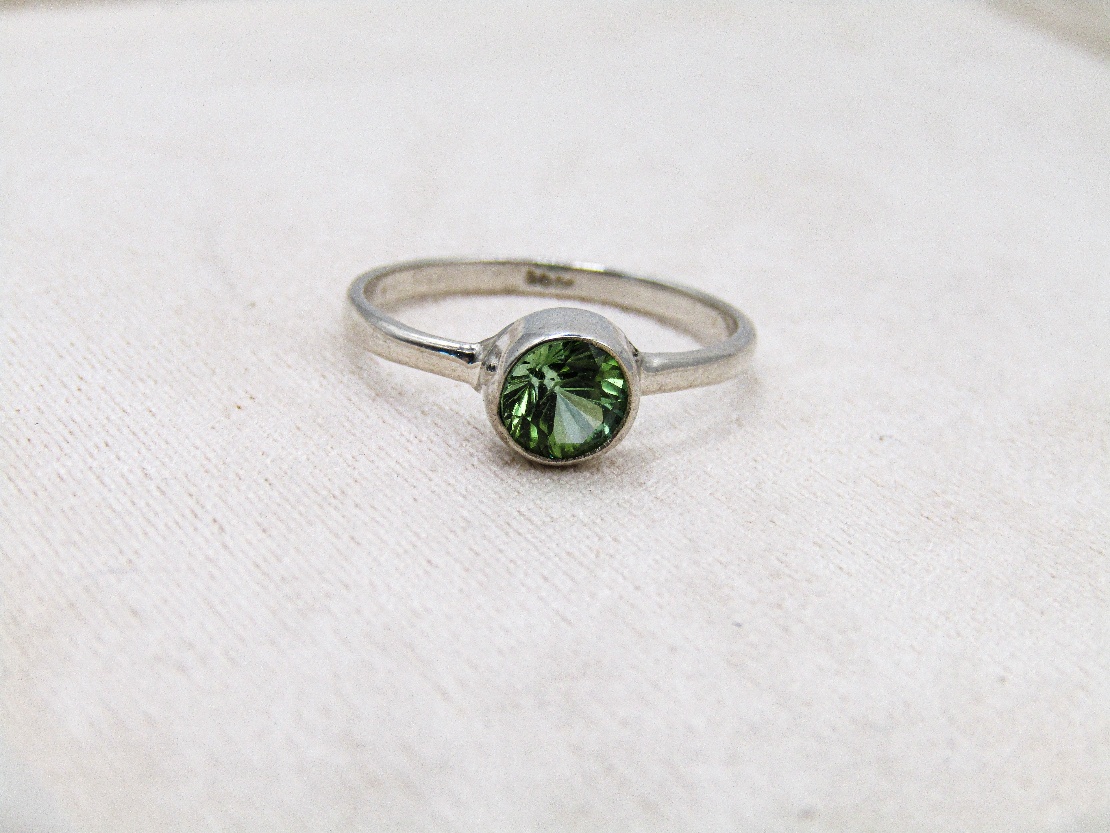 Green Tourmaline Stacking Ring