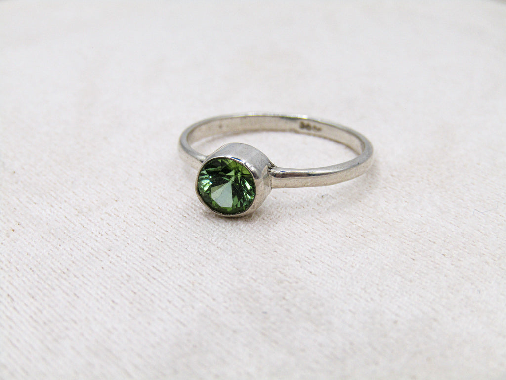 Green Tourmaline Stacking Ring