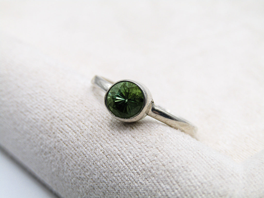 Green Tourmaline Stacking Ring