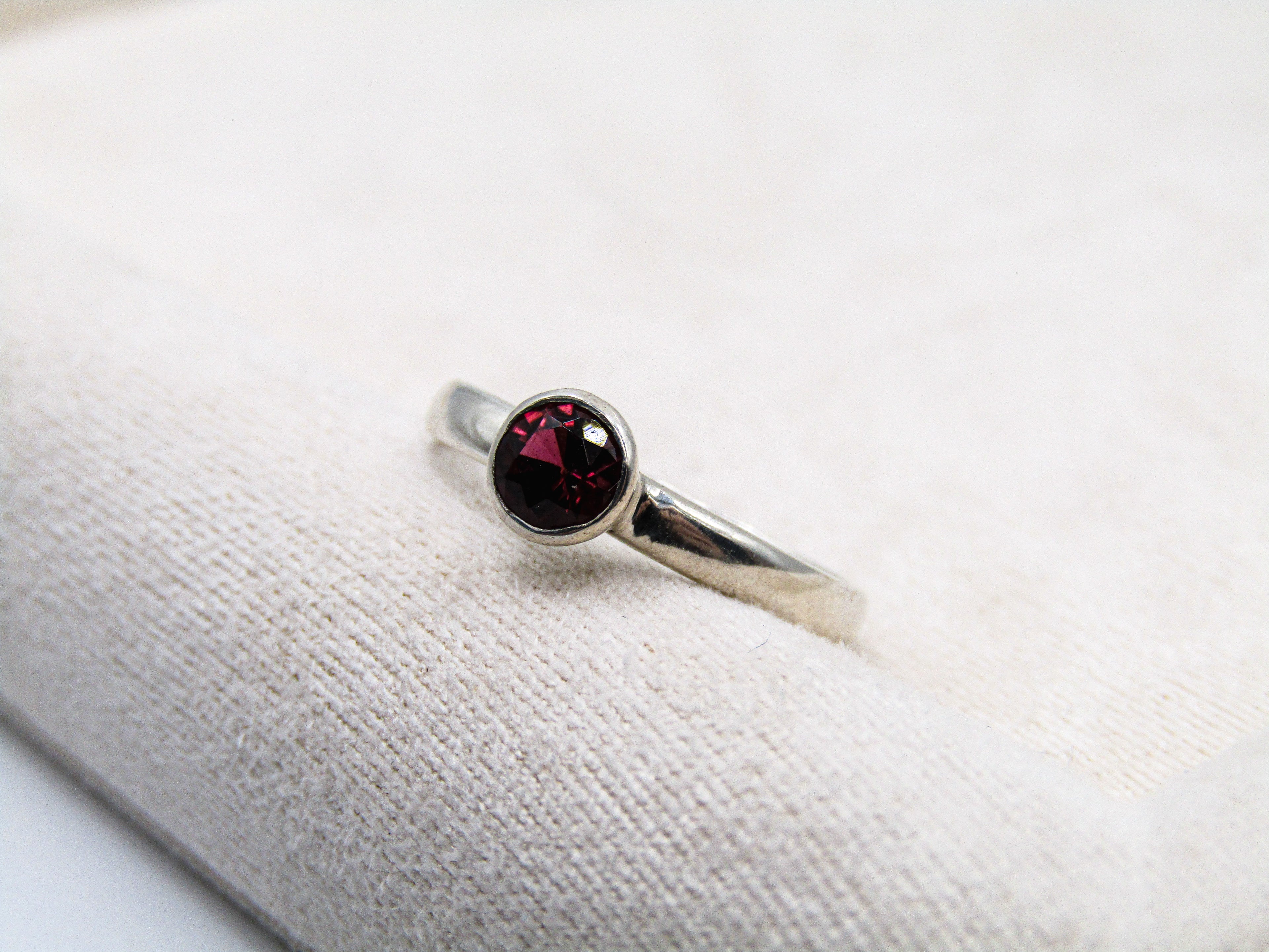 Pink Tourmaline Stacking Ring
