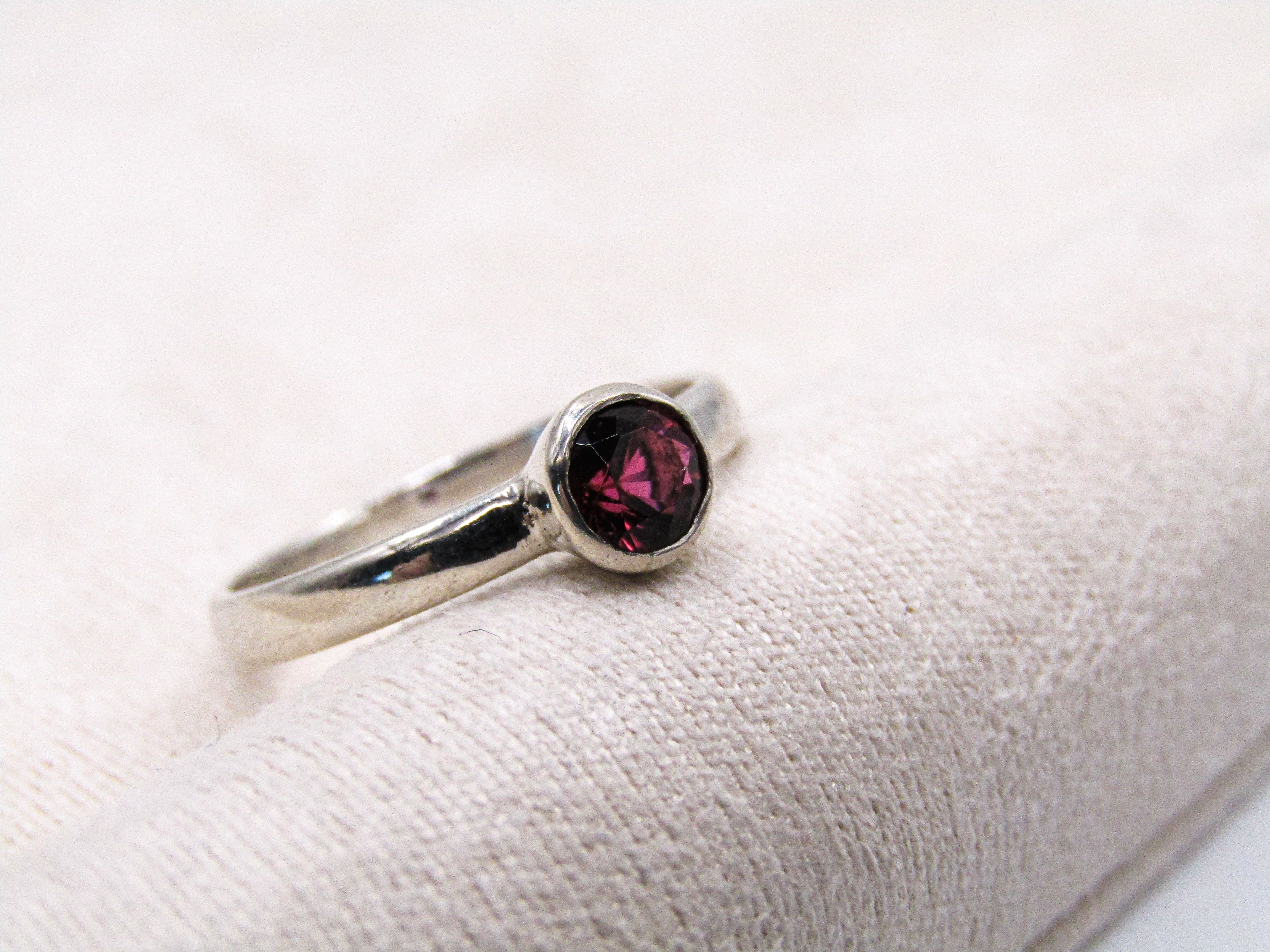 Pink Tourmaline Stacking Ring