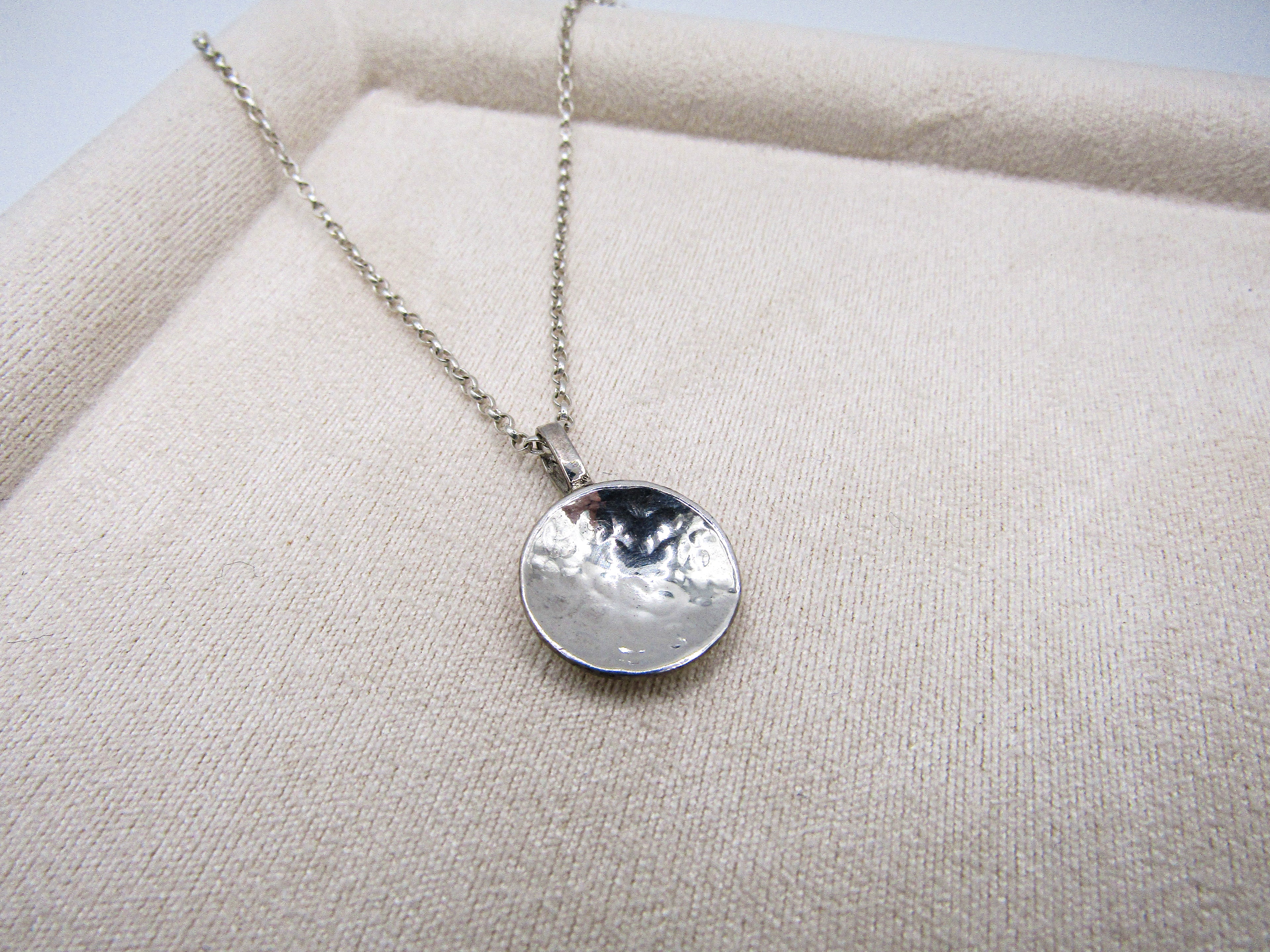 Hammered Disk Pendant