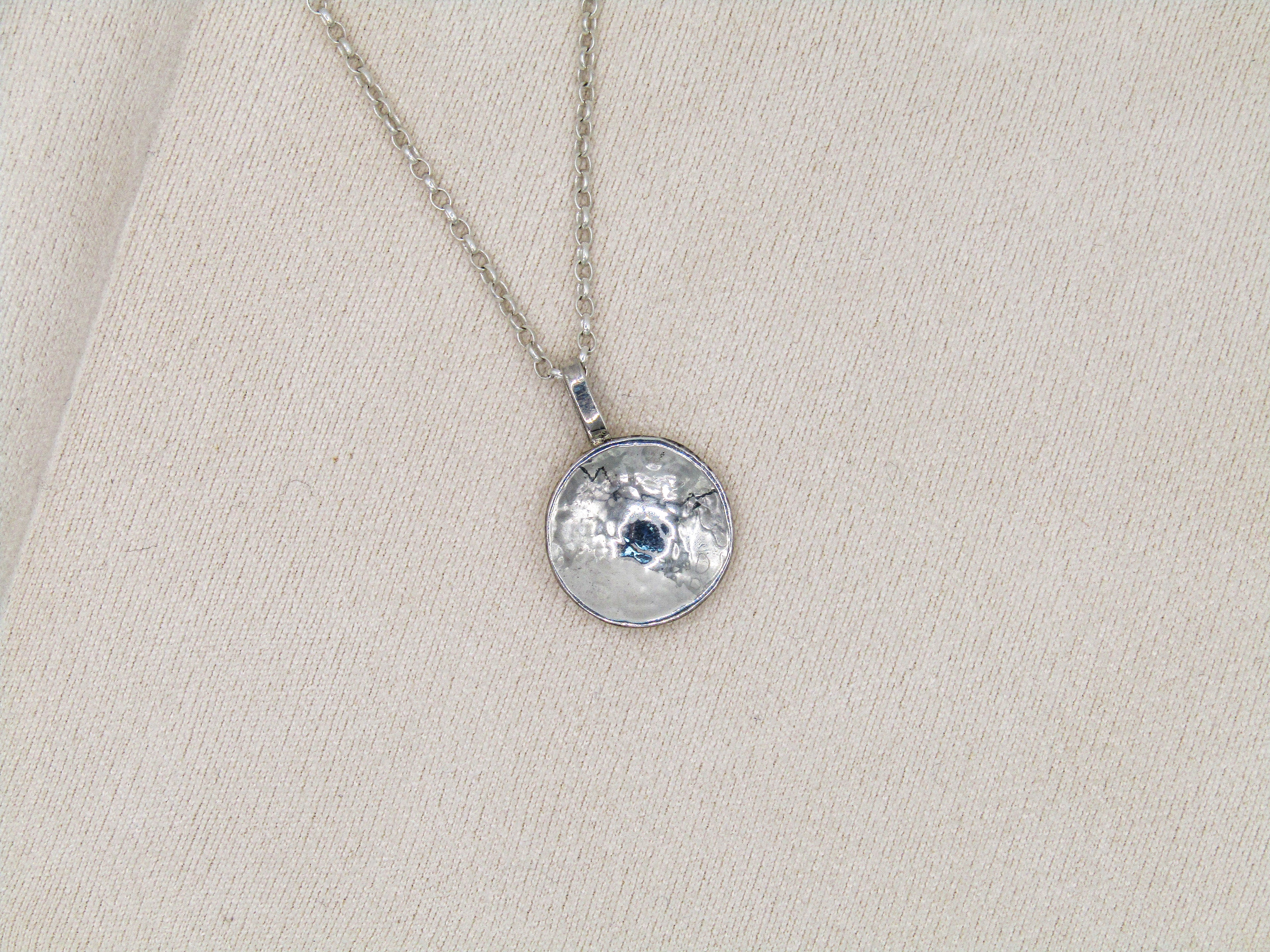 Hammered Disk Pendant