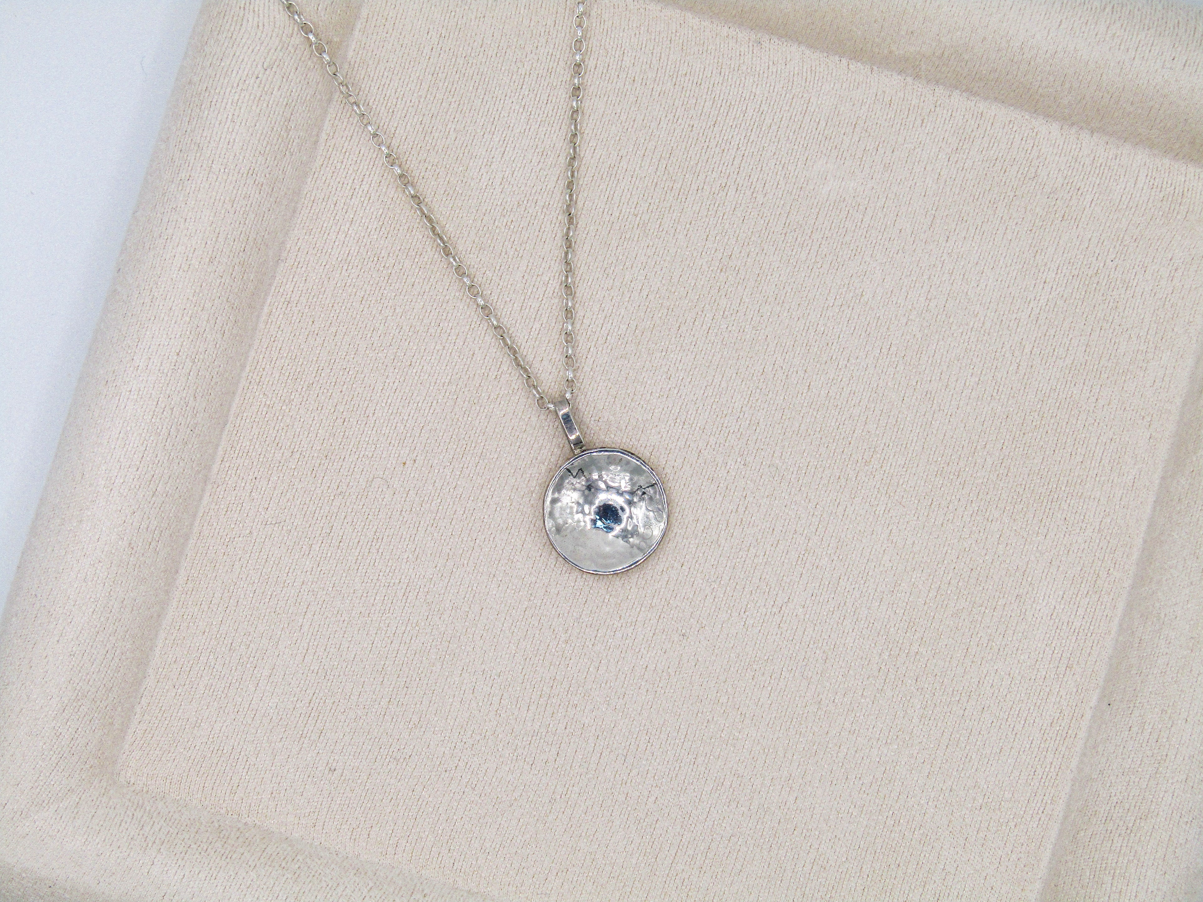 Hammered Disk Pendant
