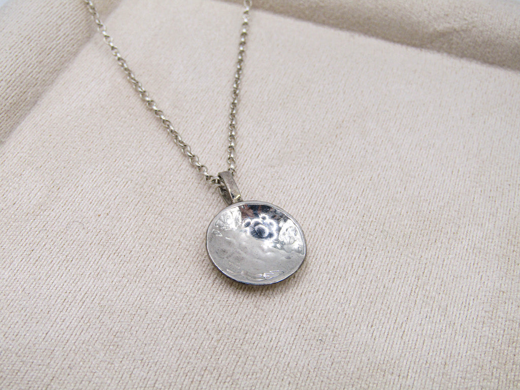 Hammered Disk Pendant