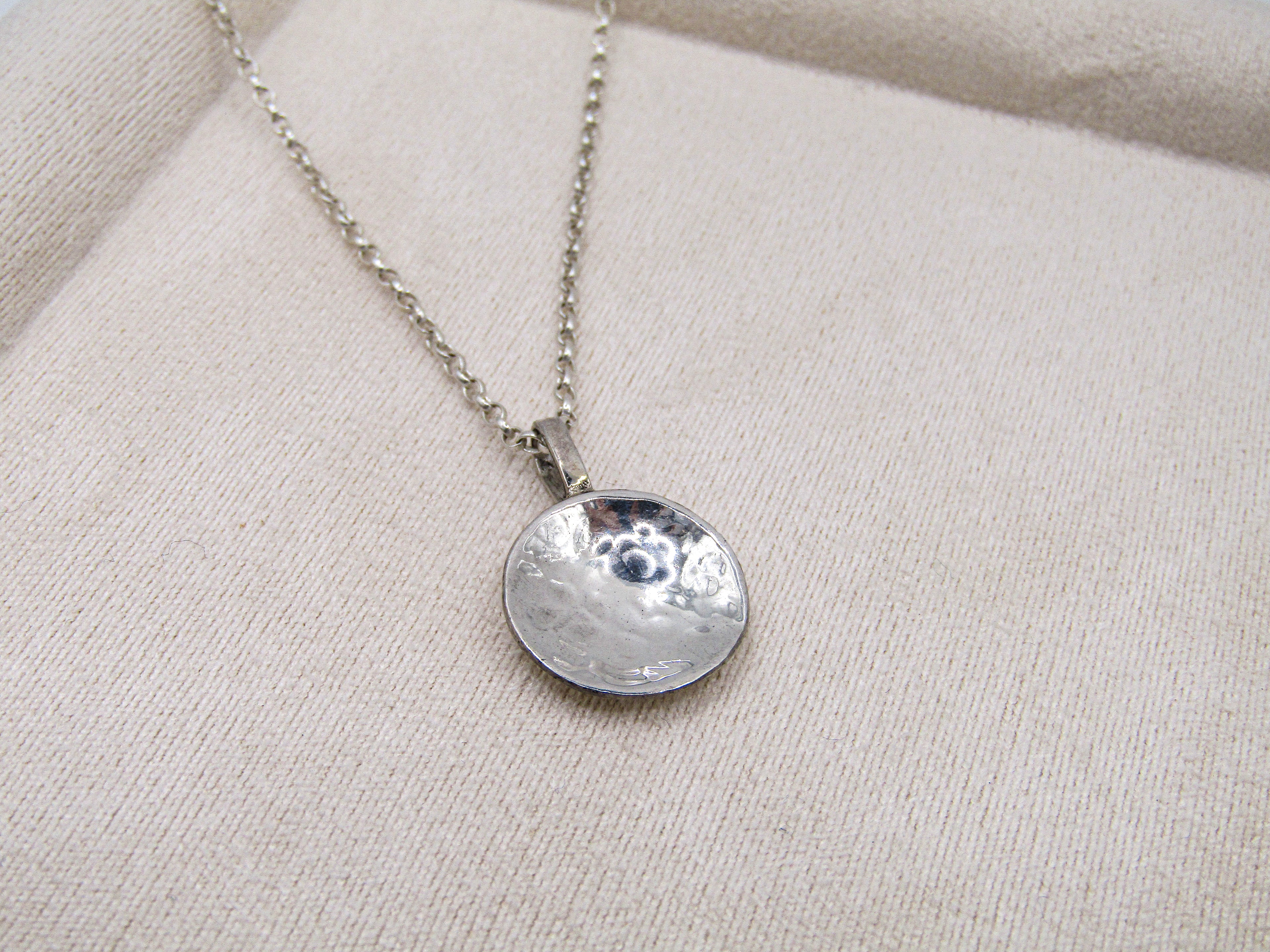 Hammered Disk Pendant