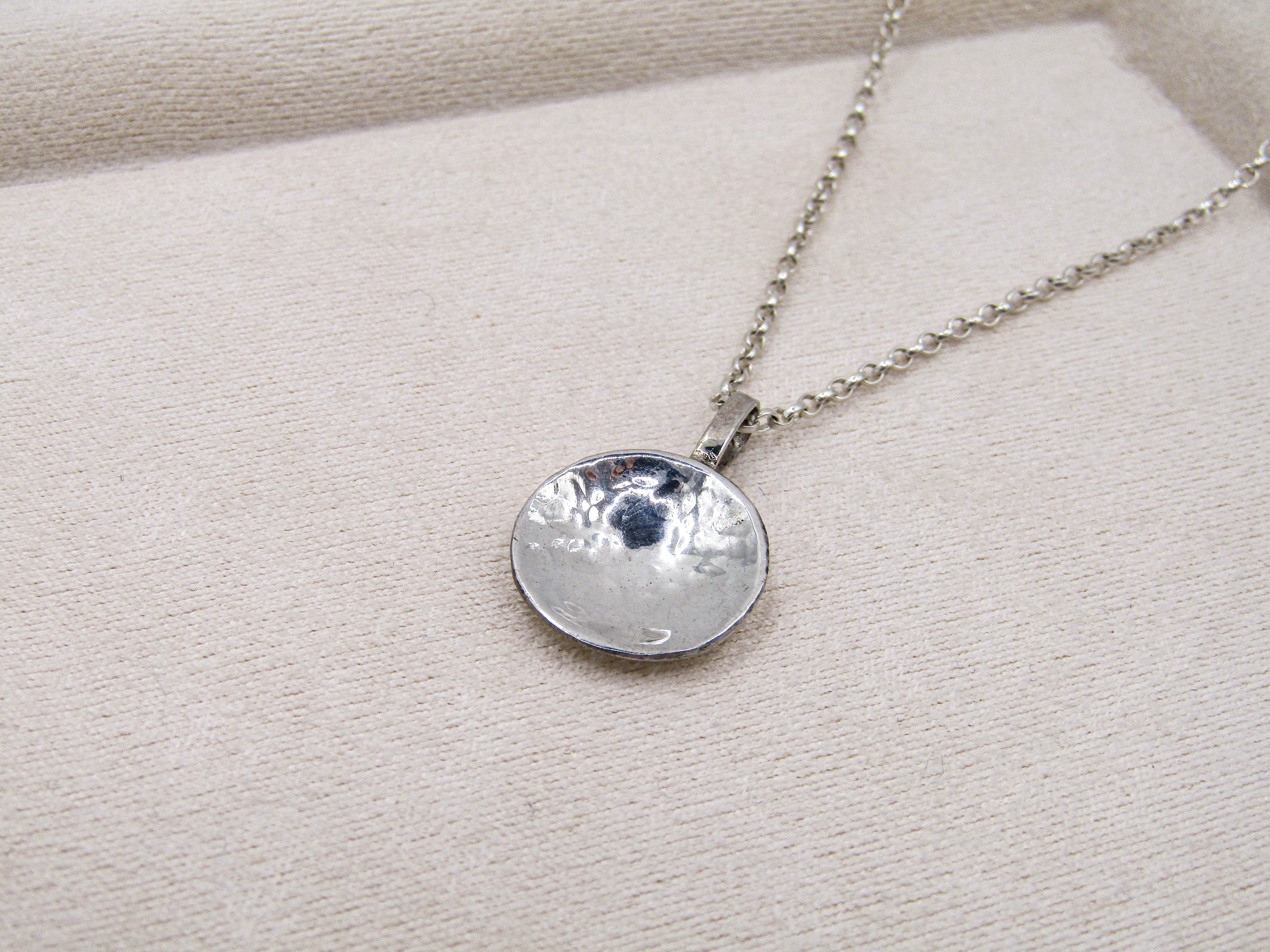 Hammered Disk Pendant