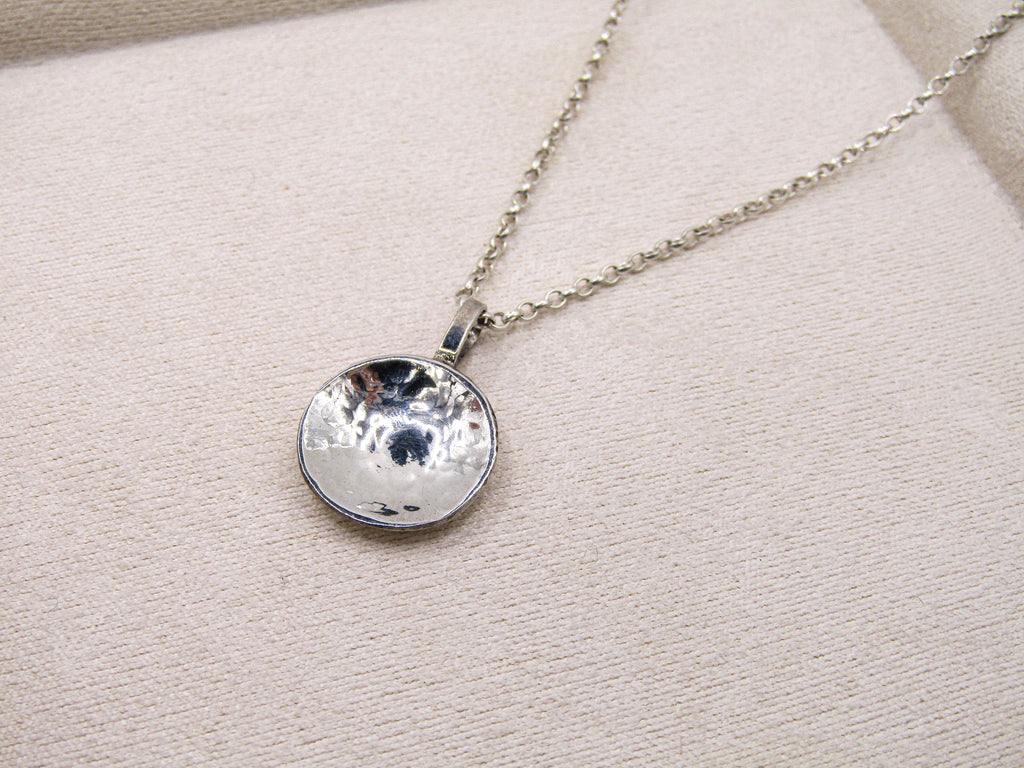 Hammered Disk Pendant