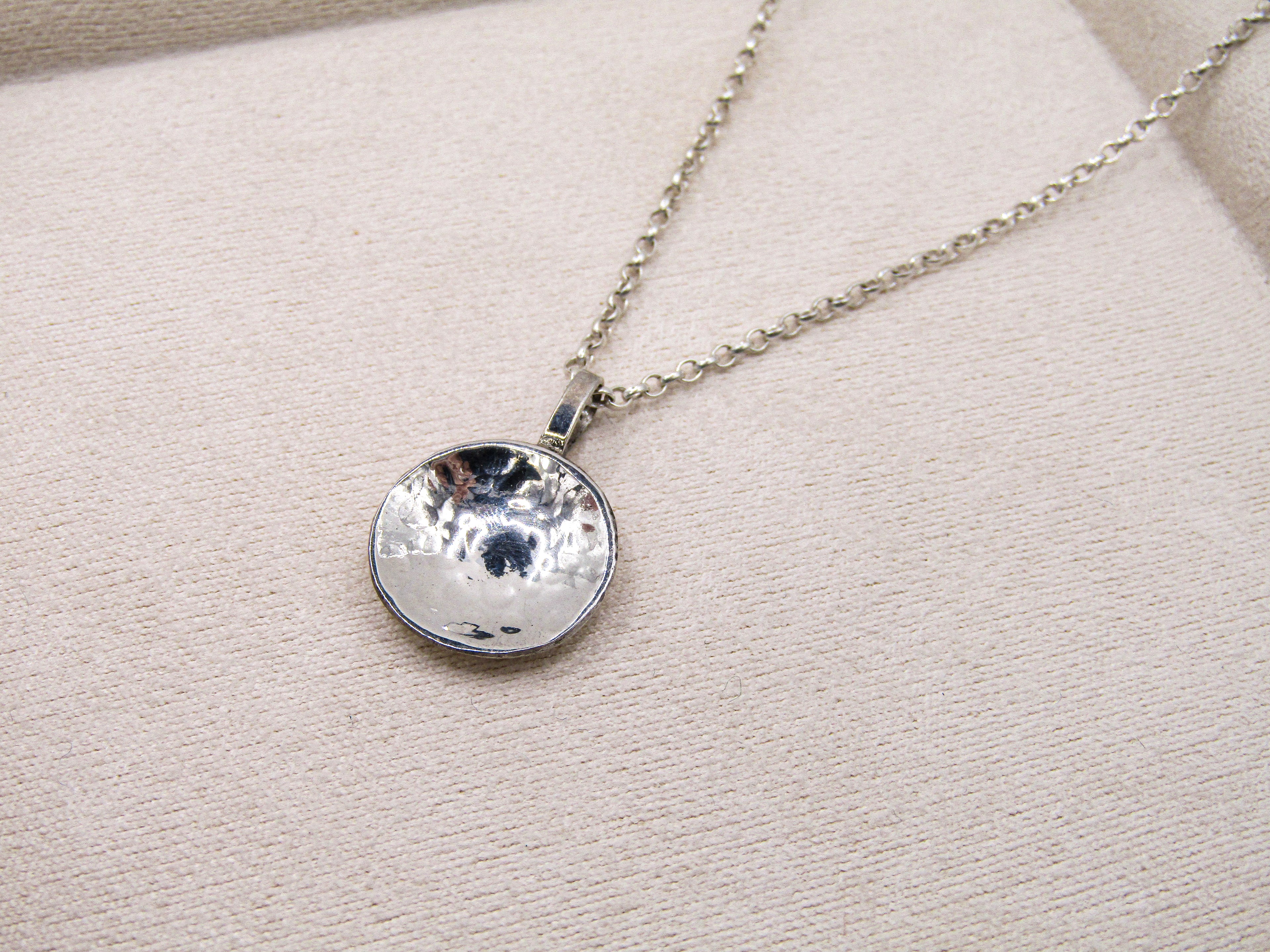 Hammered Disk Pendant