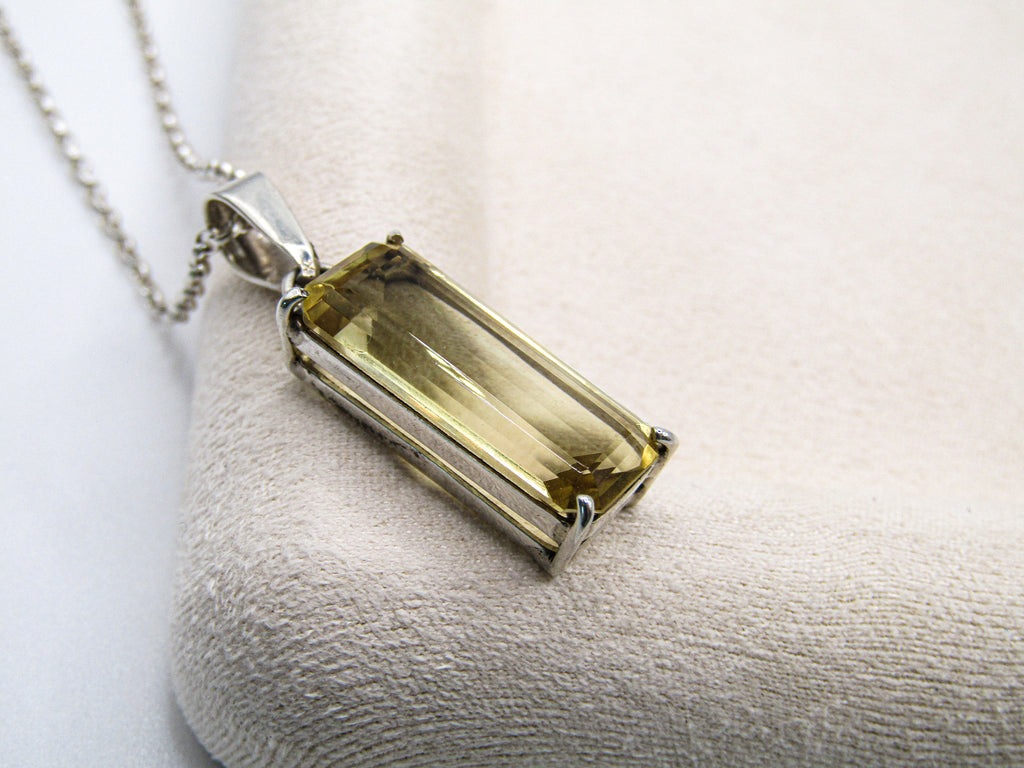 Rectangle Citrine Pendant