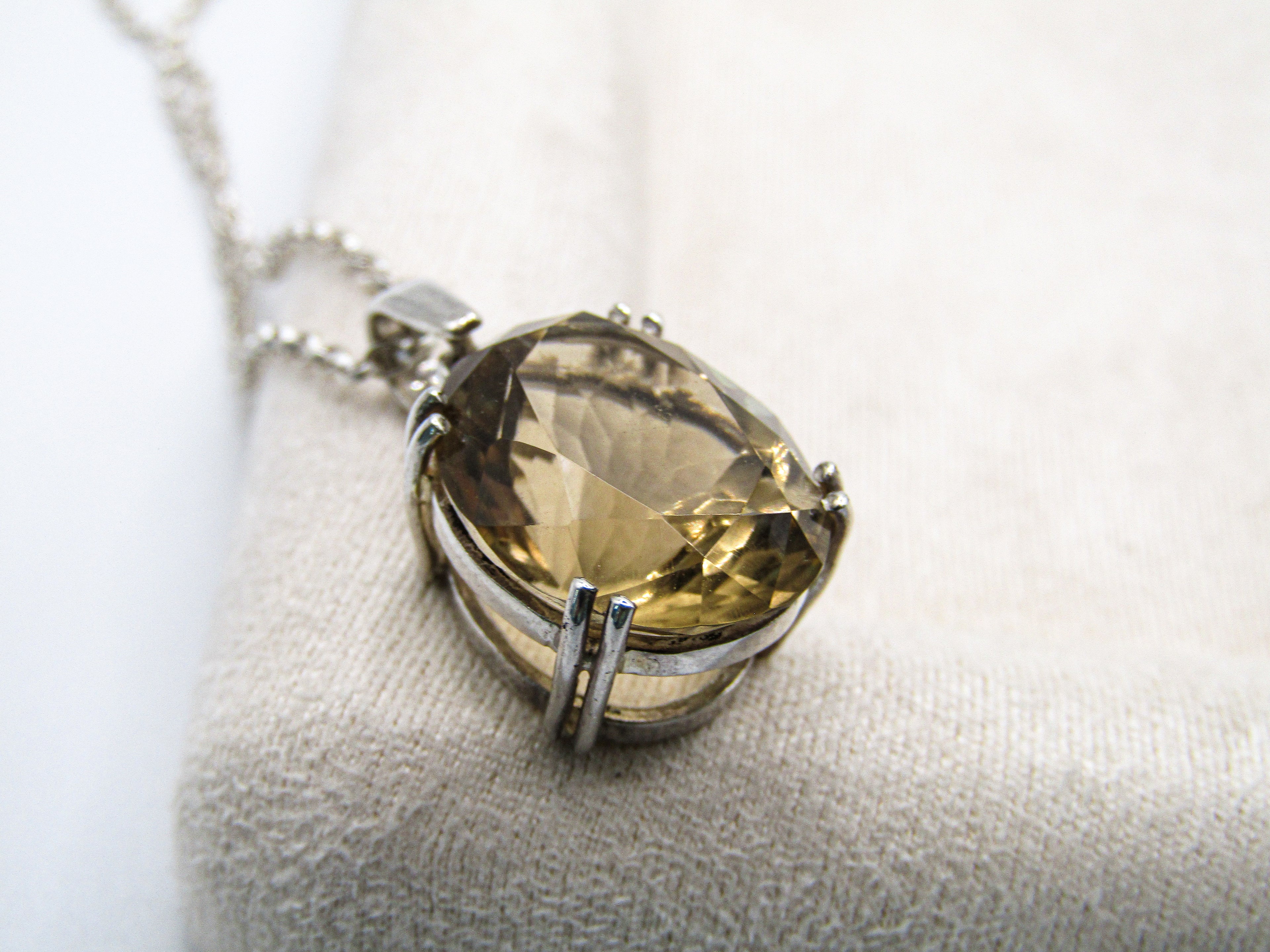 Smokey Citrine Pendant Necklace