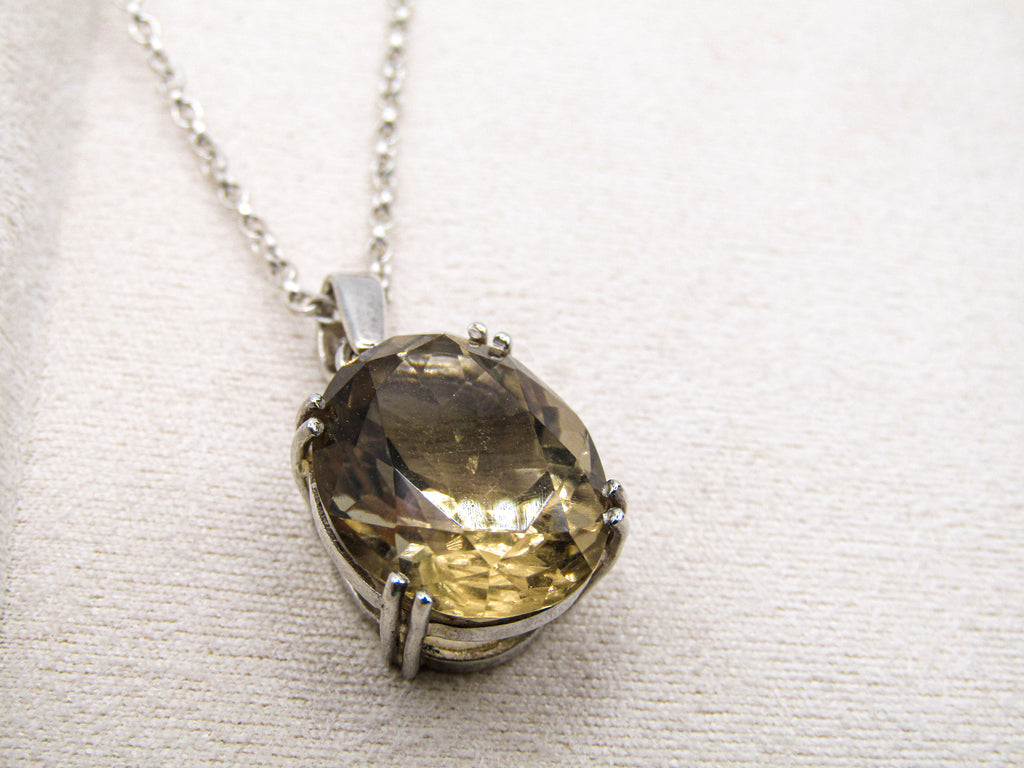 Smokey Citrine Pendant Necklace