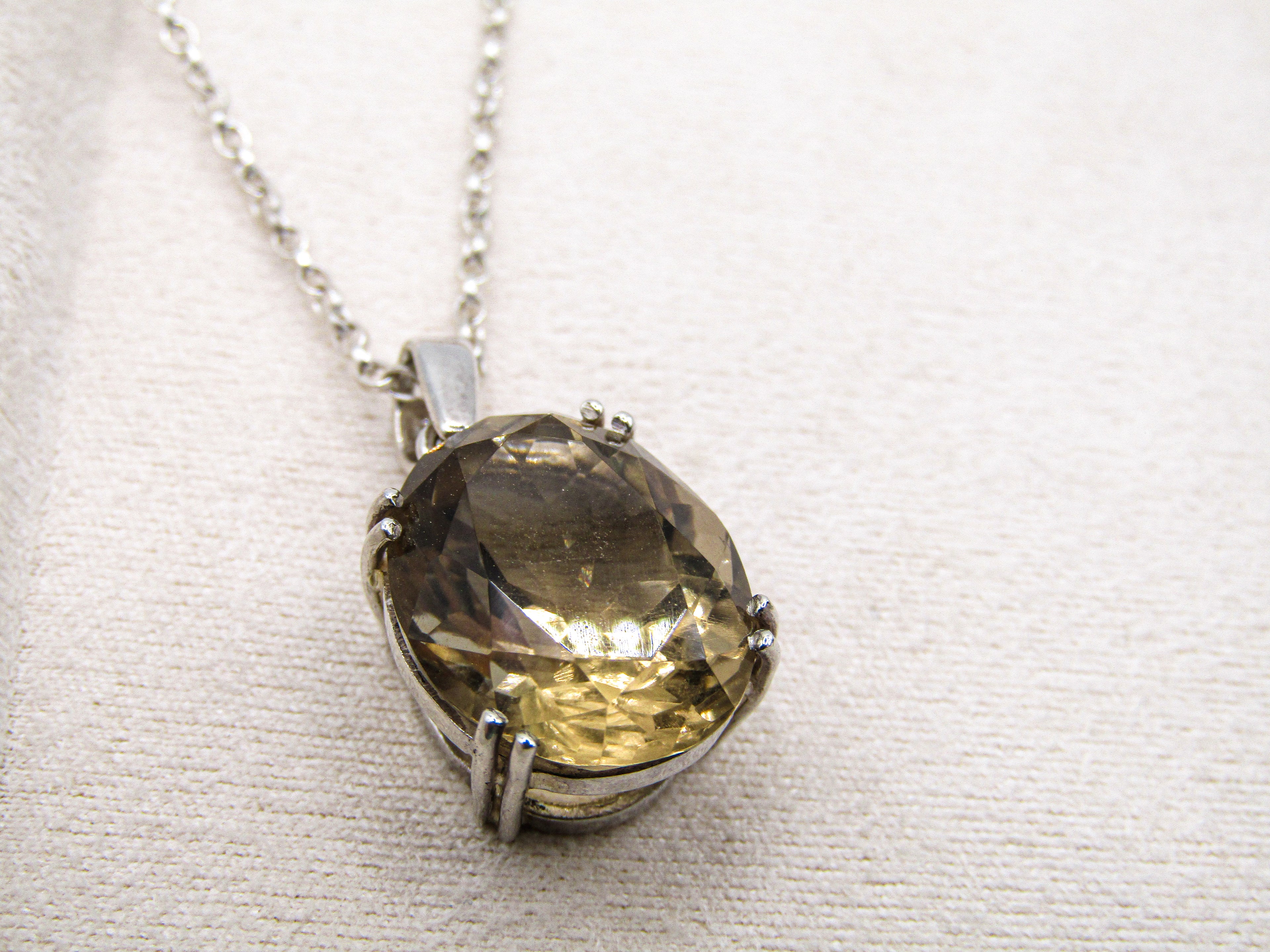 Smokey Citrine Pendant Necklace