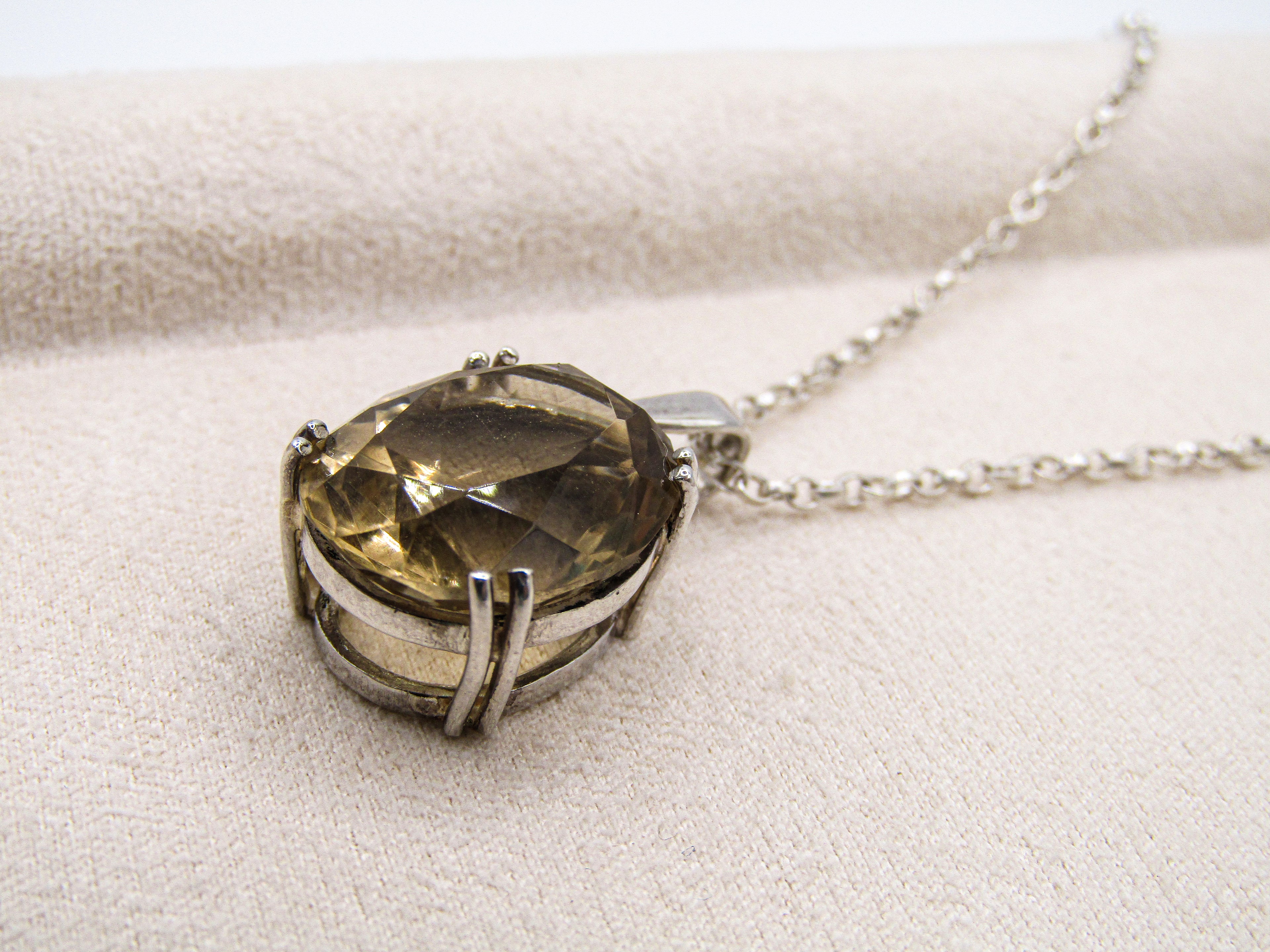 Smokey Citrine Pendant Necklace