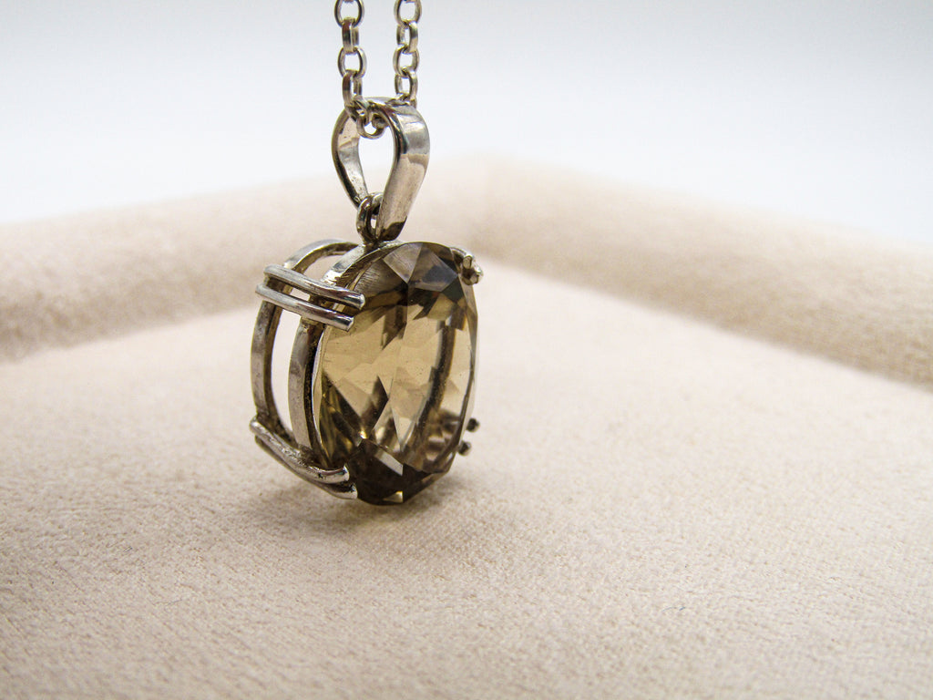 Smokey Citrine Pendant Necklace