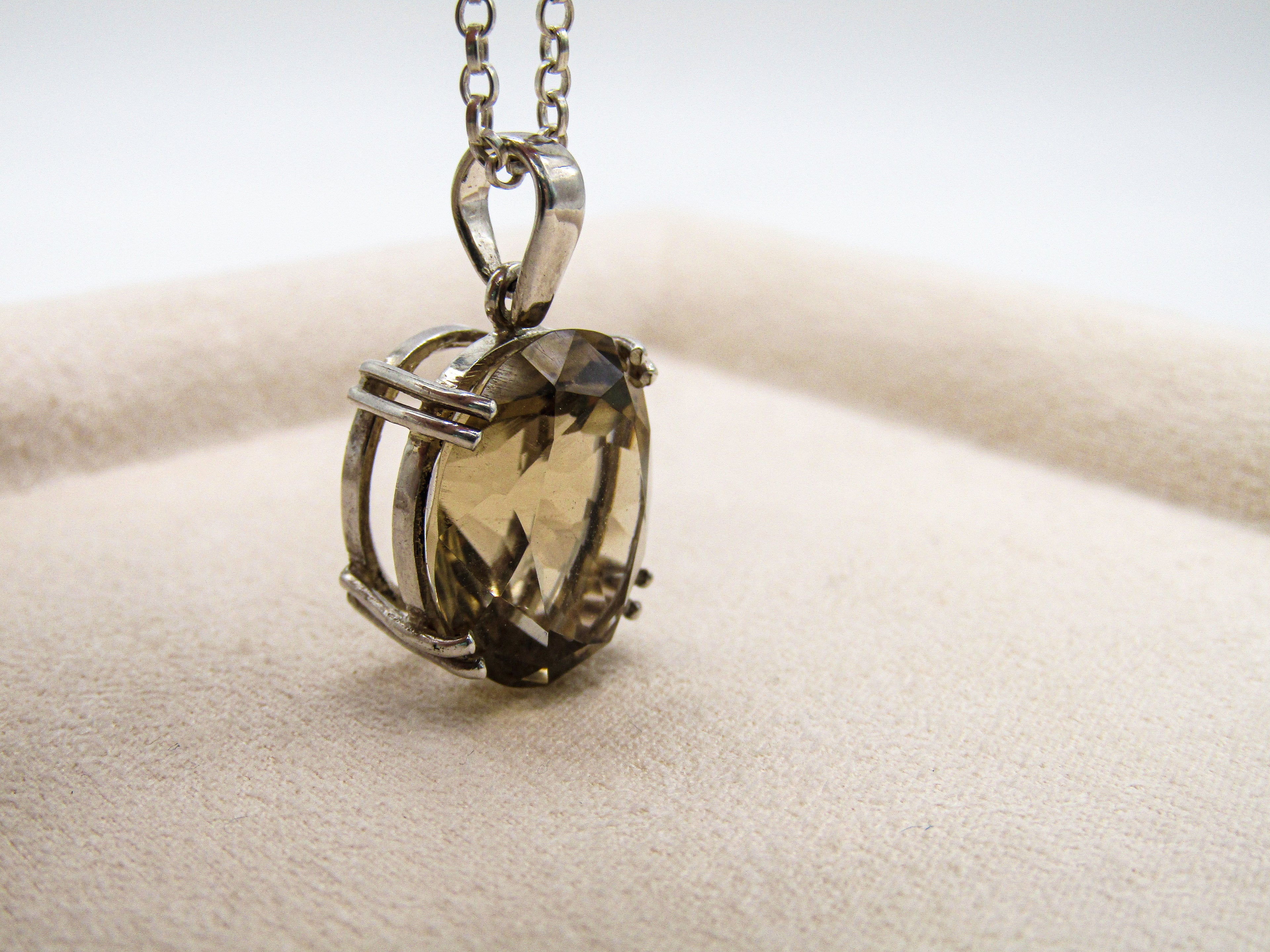 Smokey Citrine Pendant Necklace