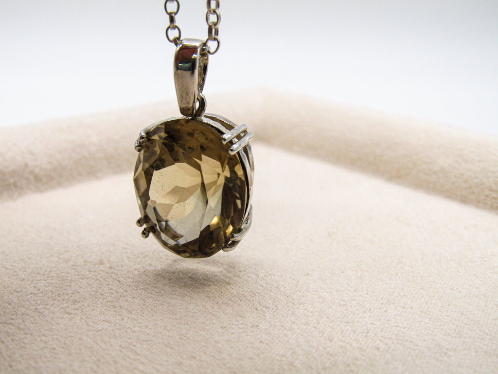 Smokey Citrine Pendant Necklace