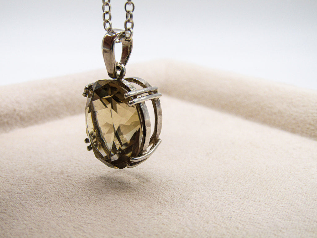 Smokey Citrine Pendant Necklace